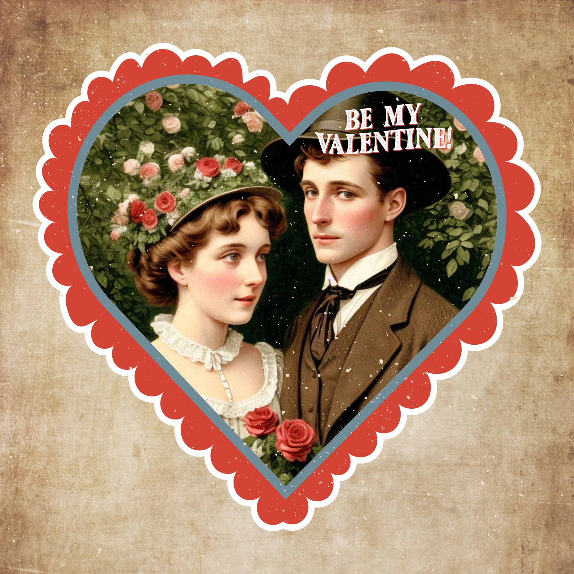 Victorian Valentine Hearts Printable