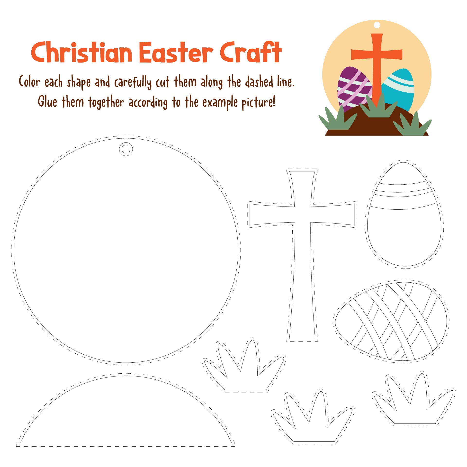 Christian Easter Craft Bible Crafts Printable
