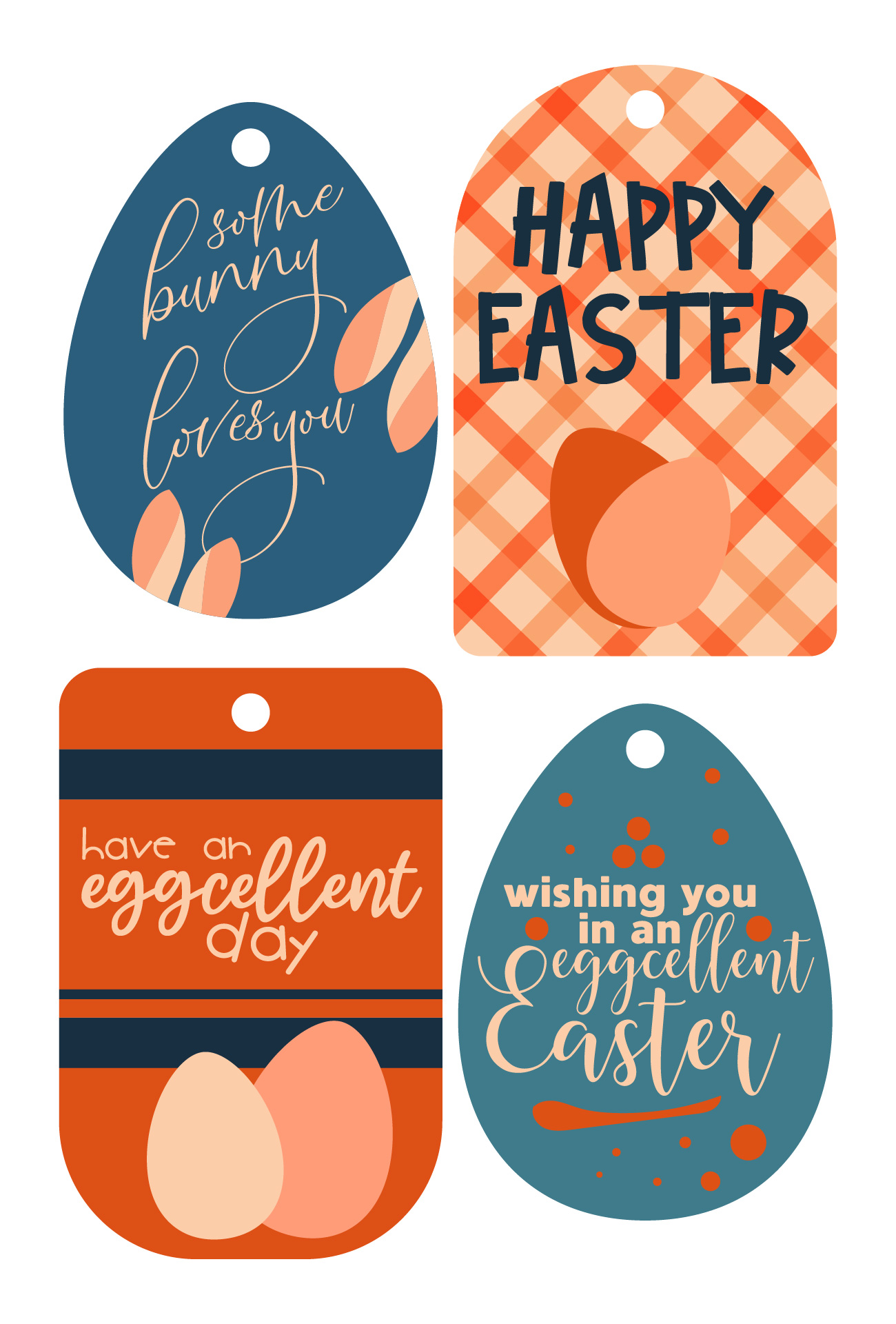 Easter Egg Colorful Gift Tags For Presents