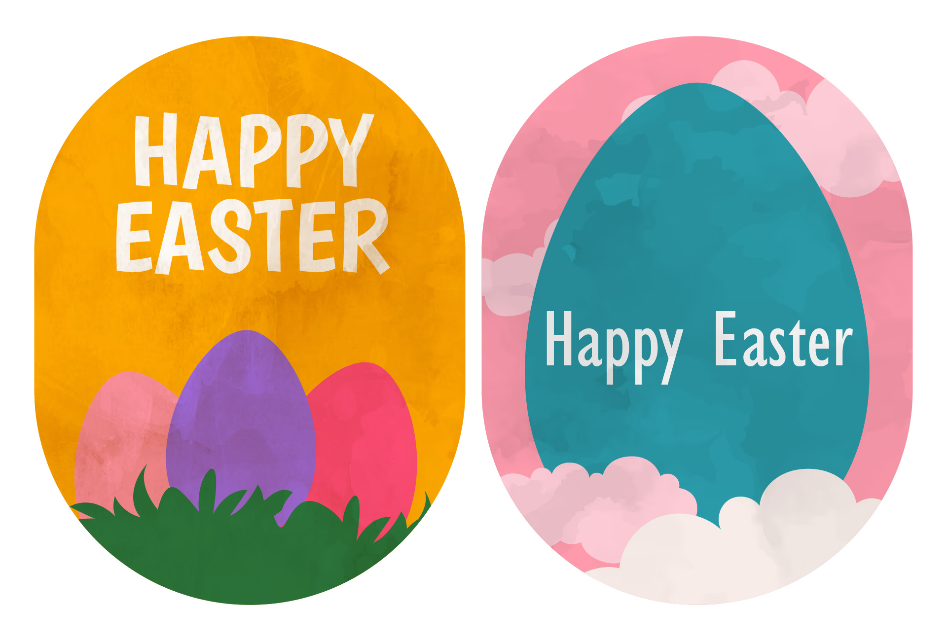 Watercolor Easter Egg Gift Tags