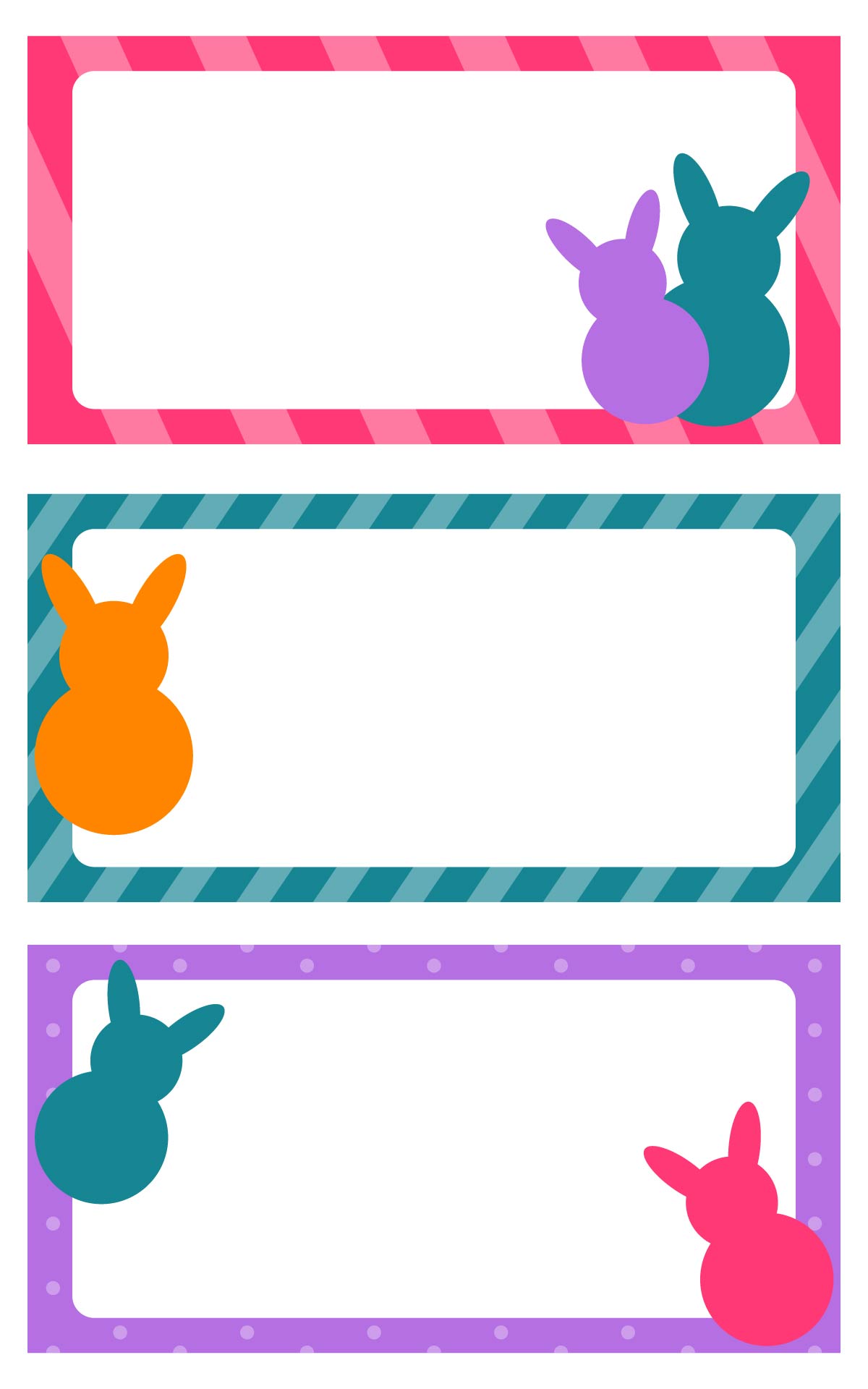 Colorful Easter Peeps Name Tags