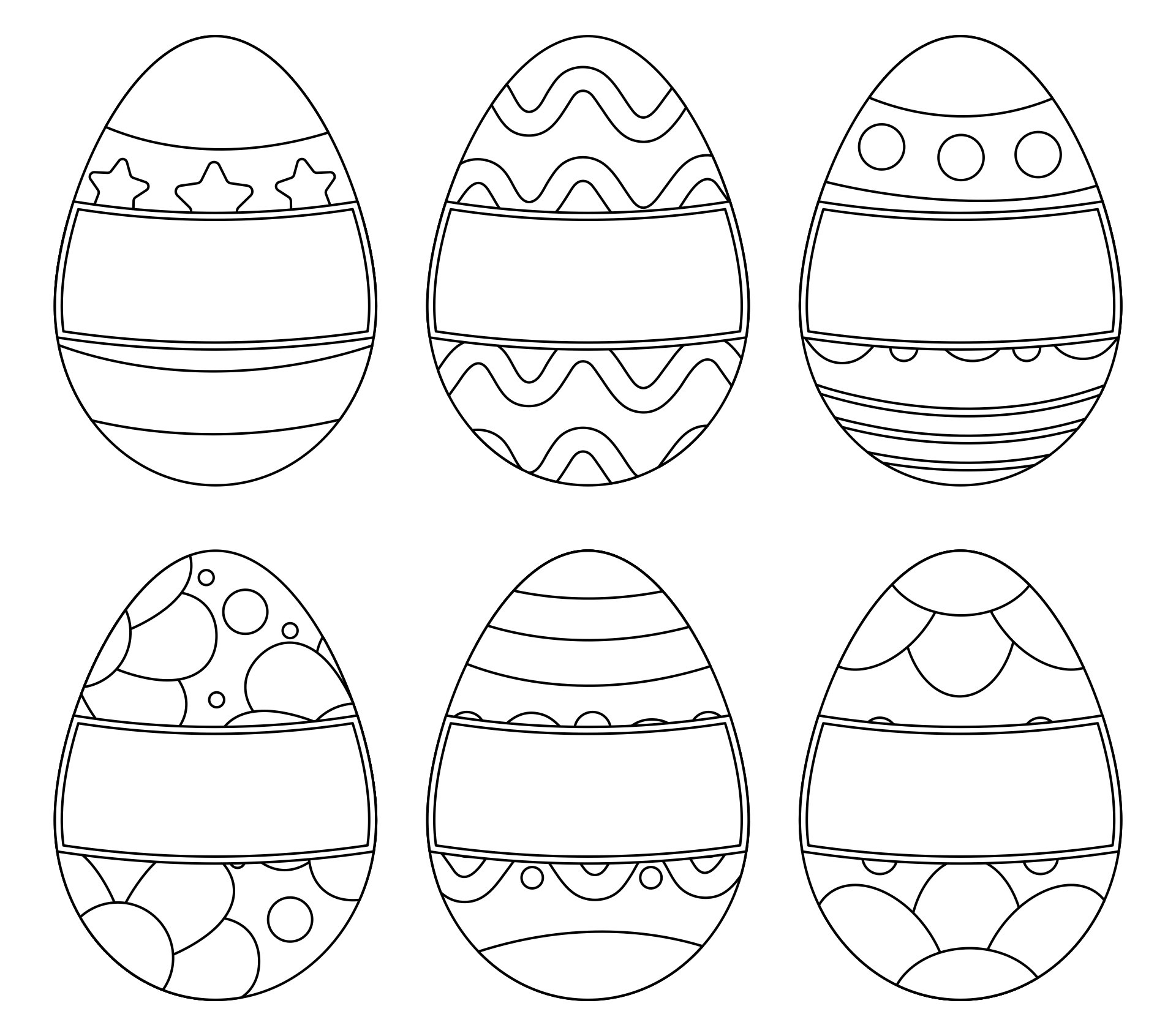 Coloring Easter Egg Name Tags