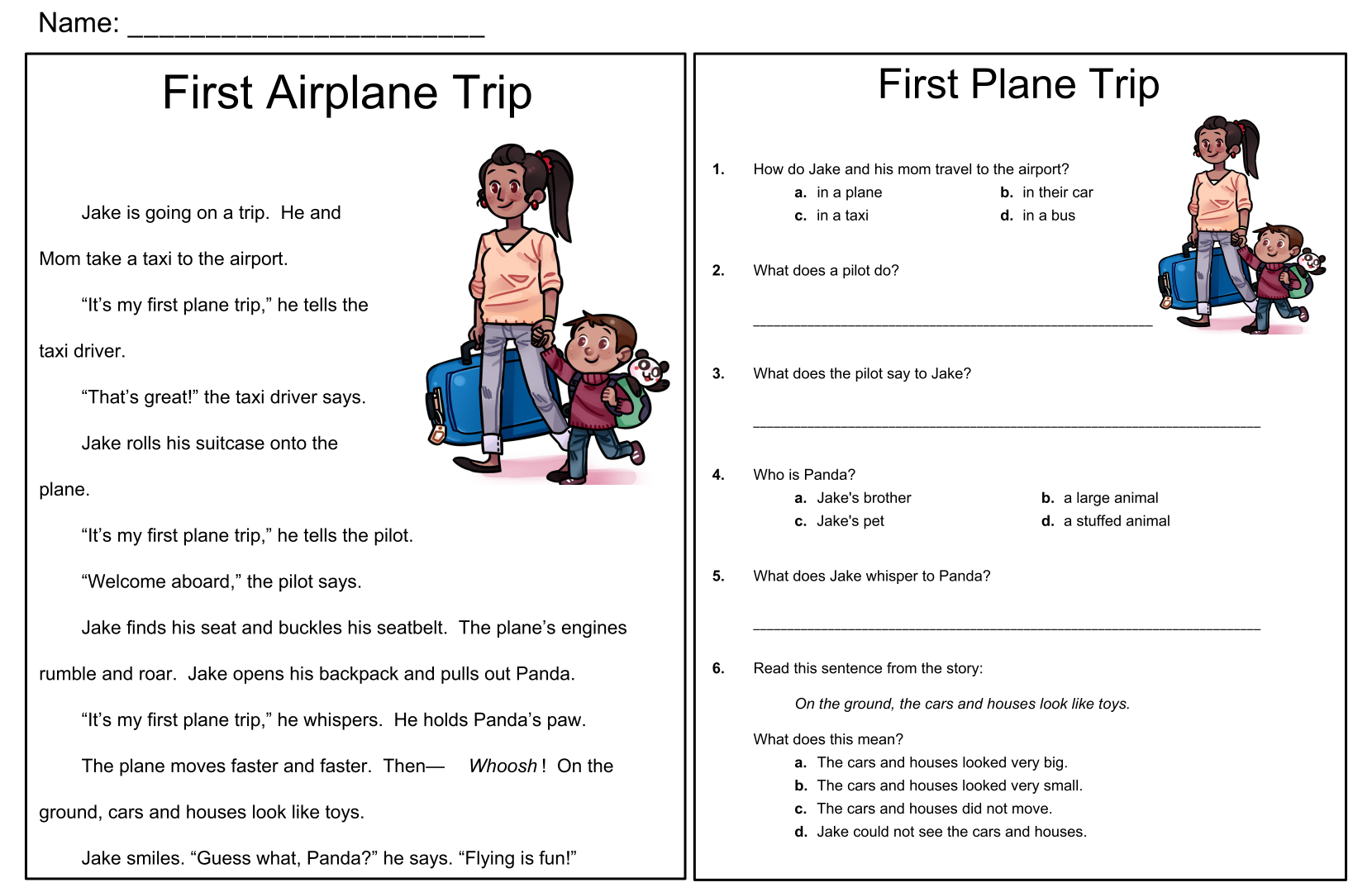 2nd Grade Story Problems Printable