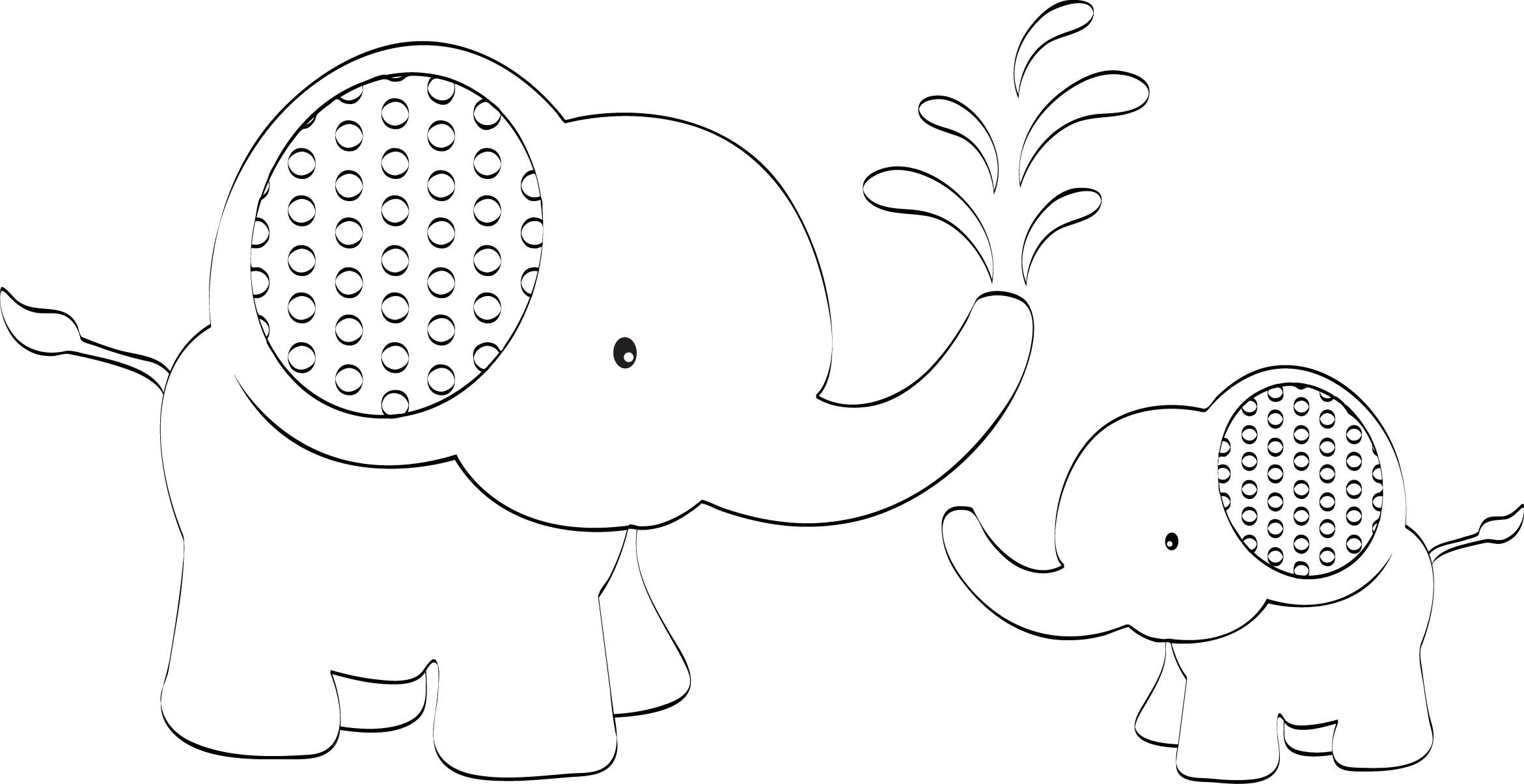 Elephant Outline 6 Free PDF Printables Printablee