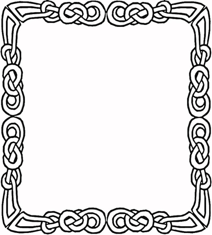 Celtic Frame Coloring Page