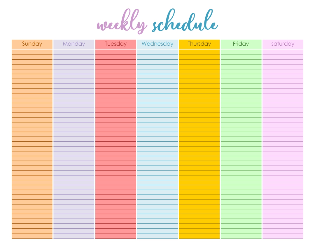 Cute Fillable Daily Schedule Printable