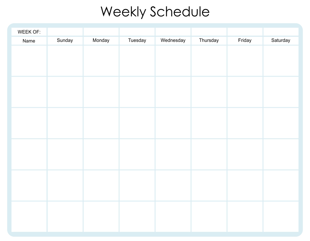 22 Best Free Printable Weekly Workout Schedule - printablee.com Throughout Blank Workout Schedule Template