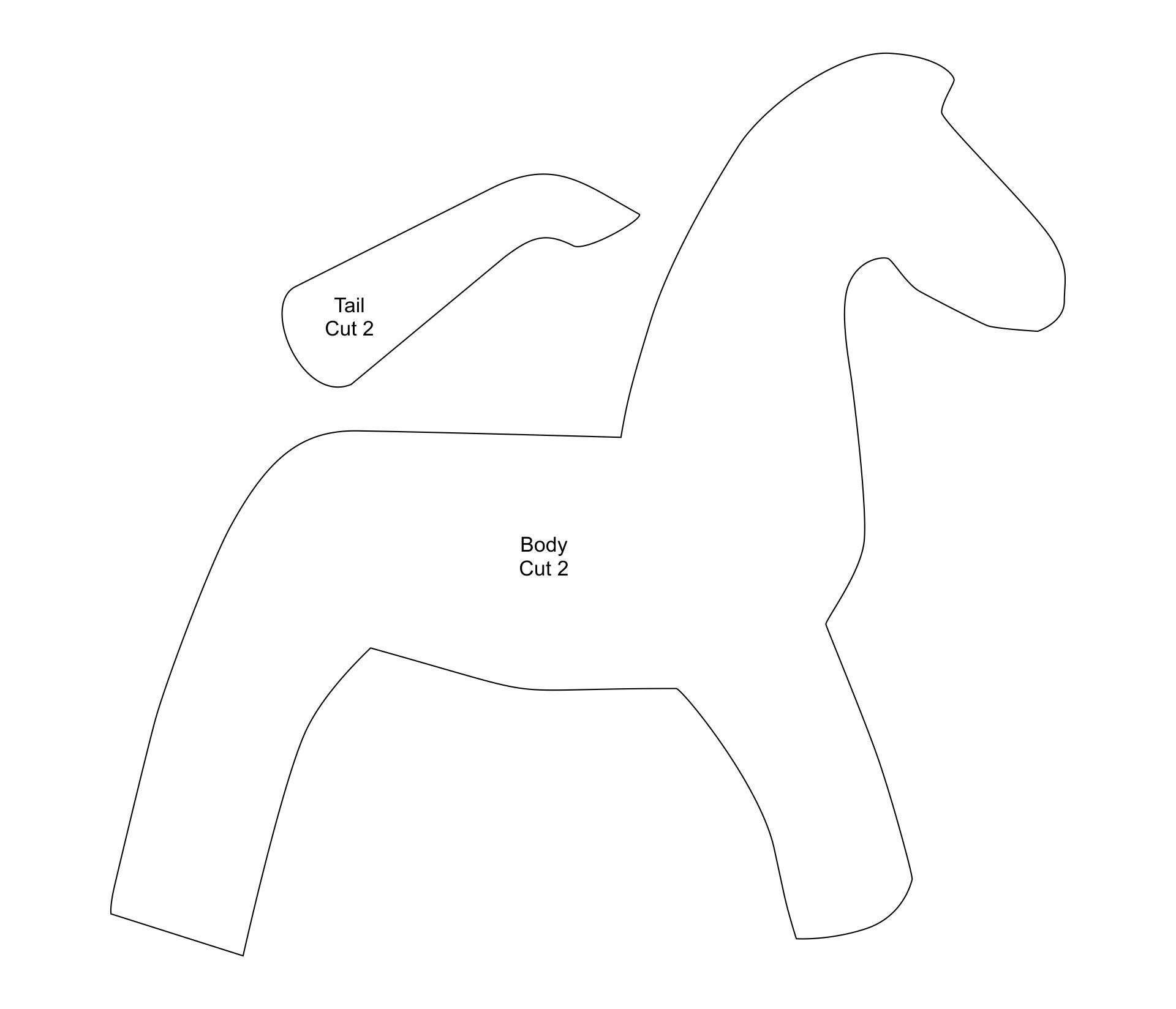 Horse Sewing Pattern