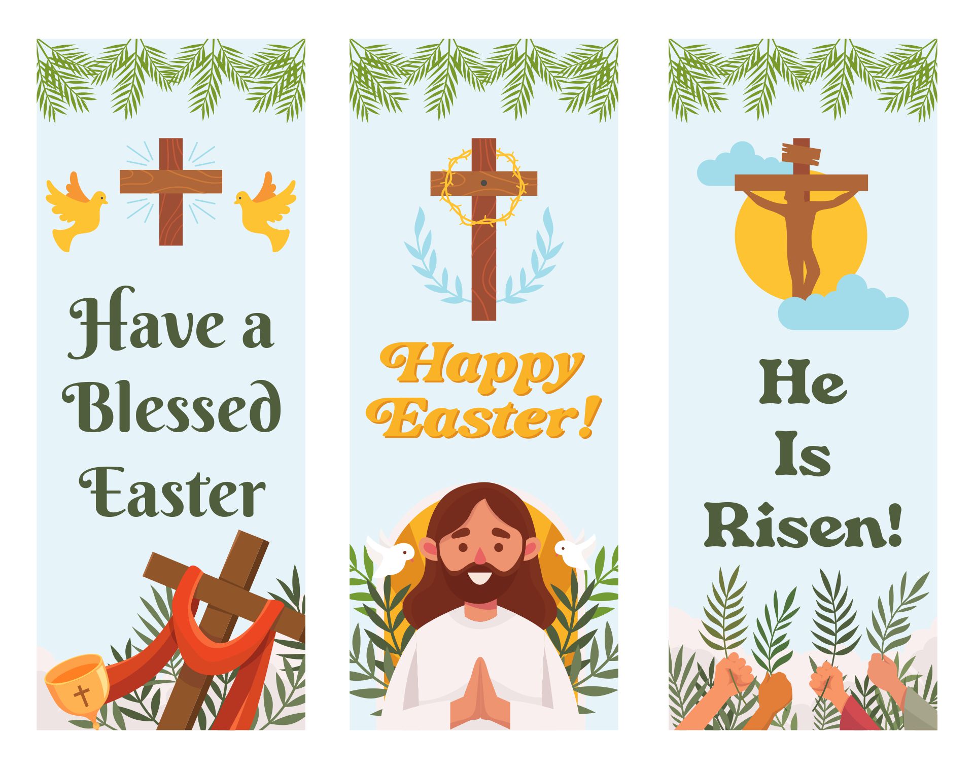 Printable Christian Easter Bookmarks