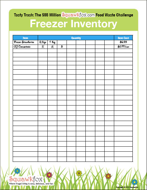 Freezer Inventory Template Download Printable Pdf Templateroller ...