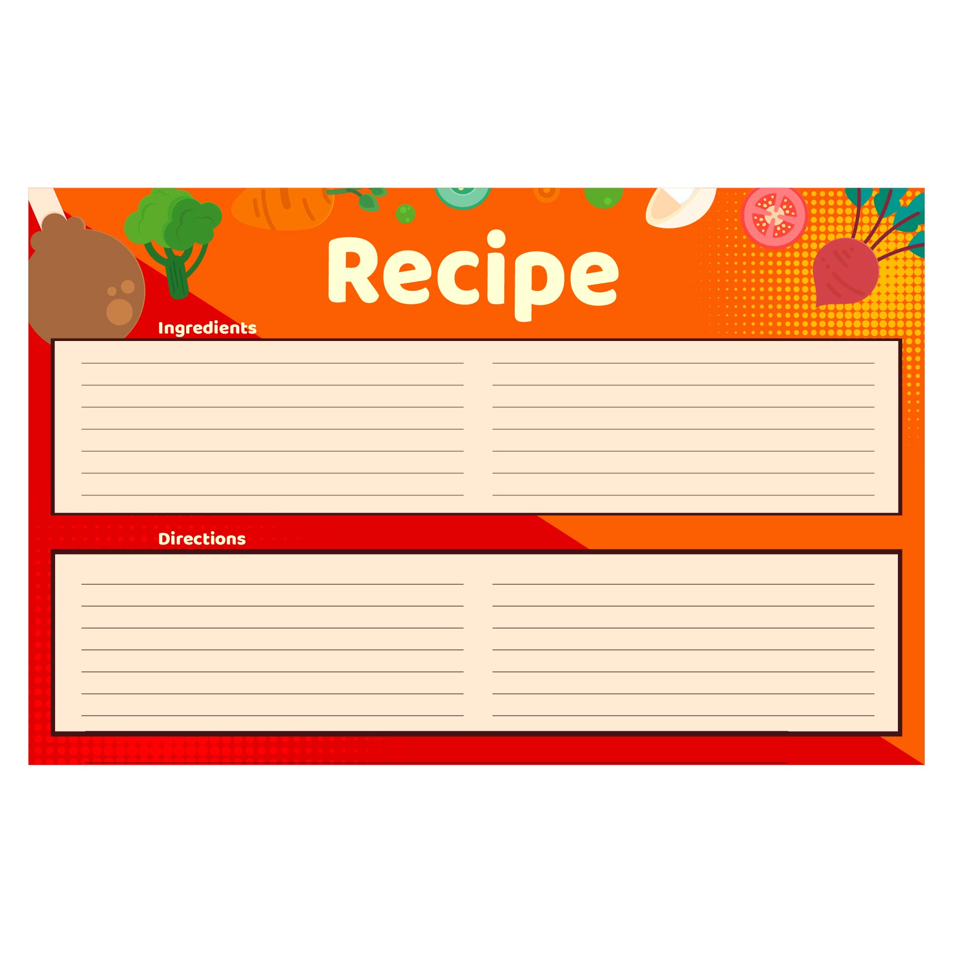 Blank Recipe Cards Printable