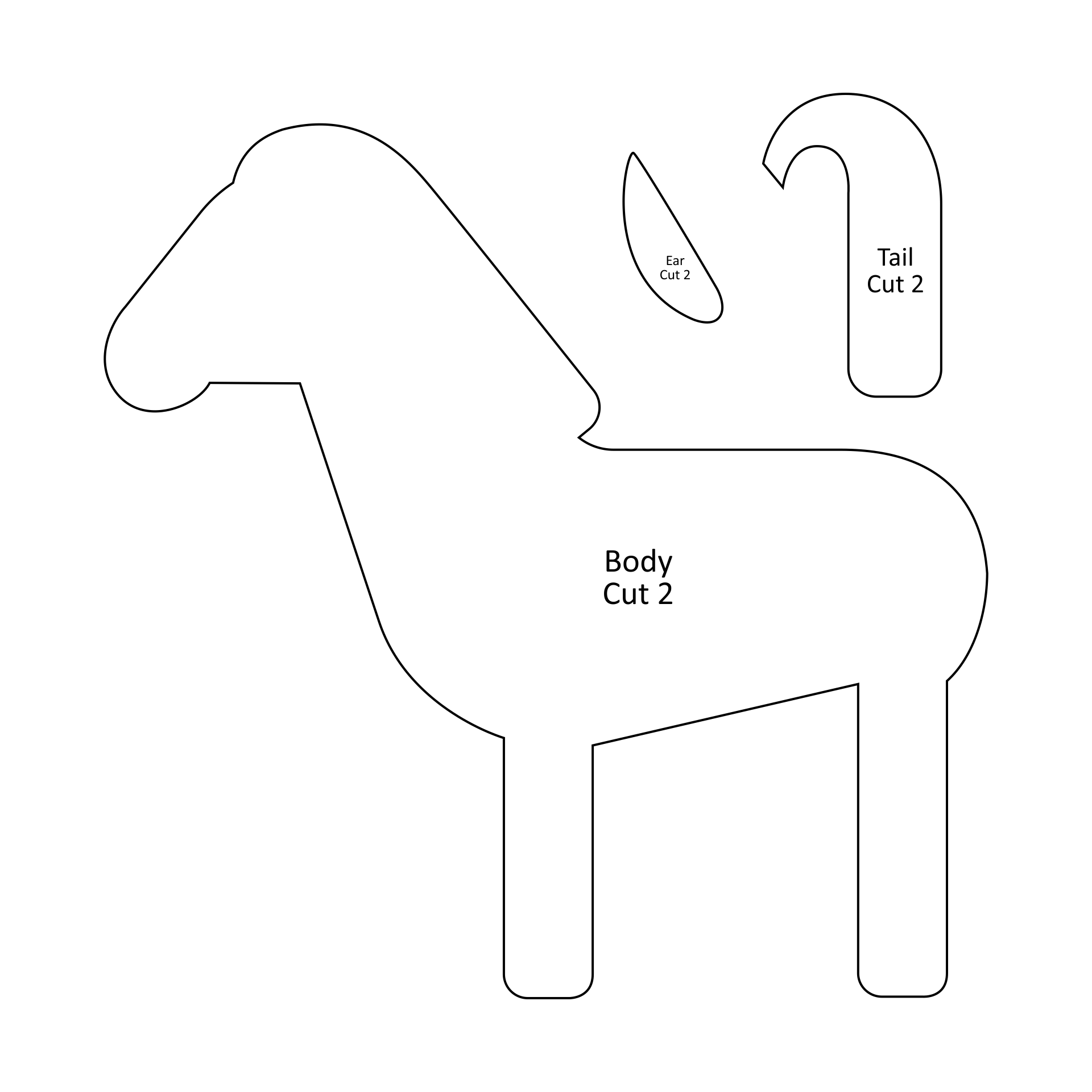 Stuffed Horse Sewing Pattern