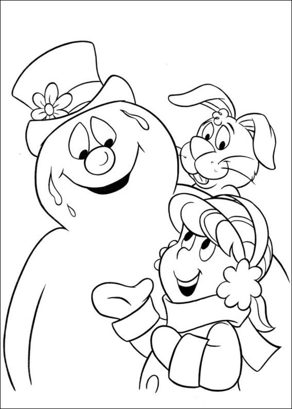 Frosty the Snowman Coloring Pages Free
