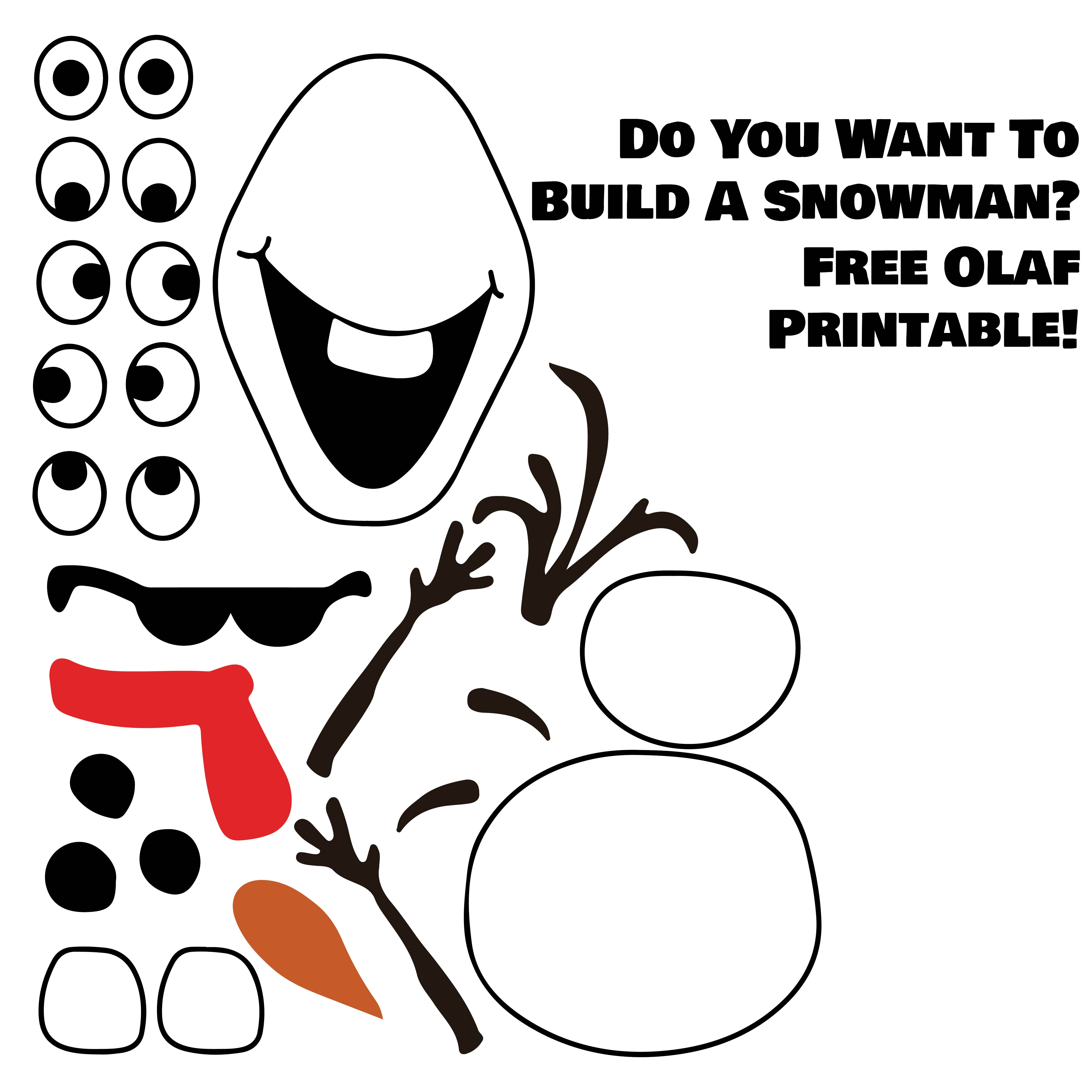 Frozen Olaf Printable Crafts