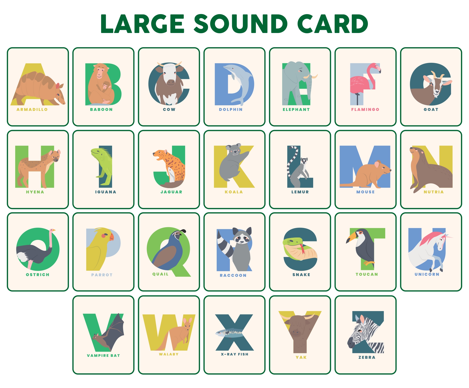Fundations Sound Cards Fundations Chart Alphabet Chart Printable