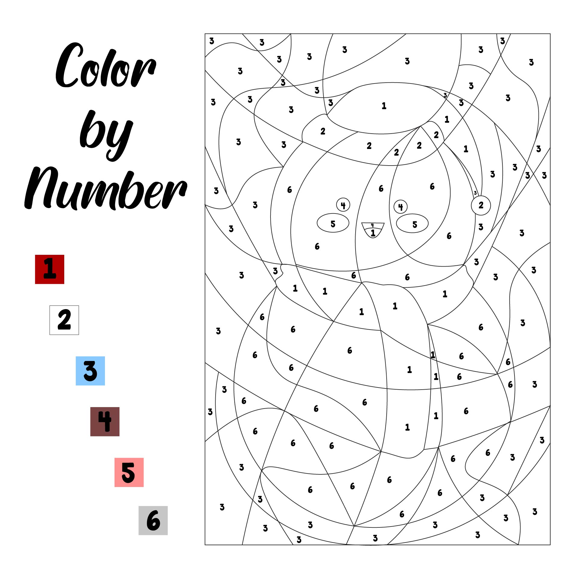 Hard Color by Number Christmas Coloring Pages
