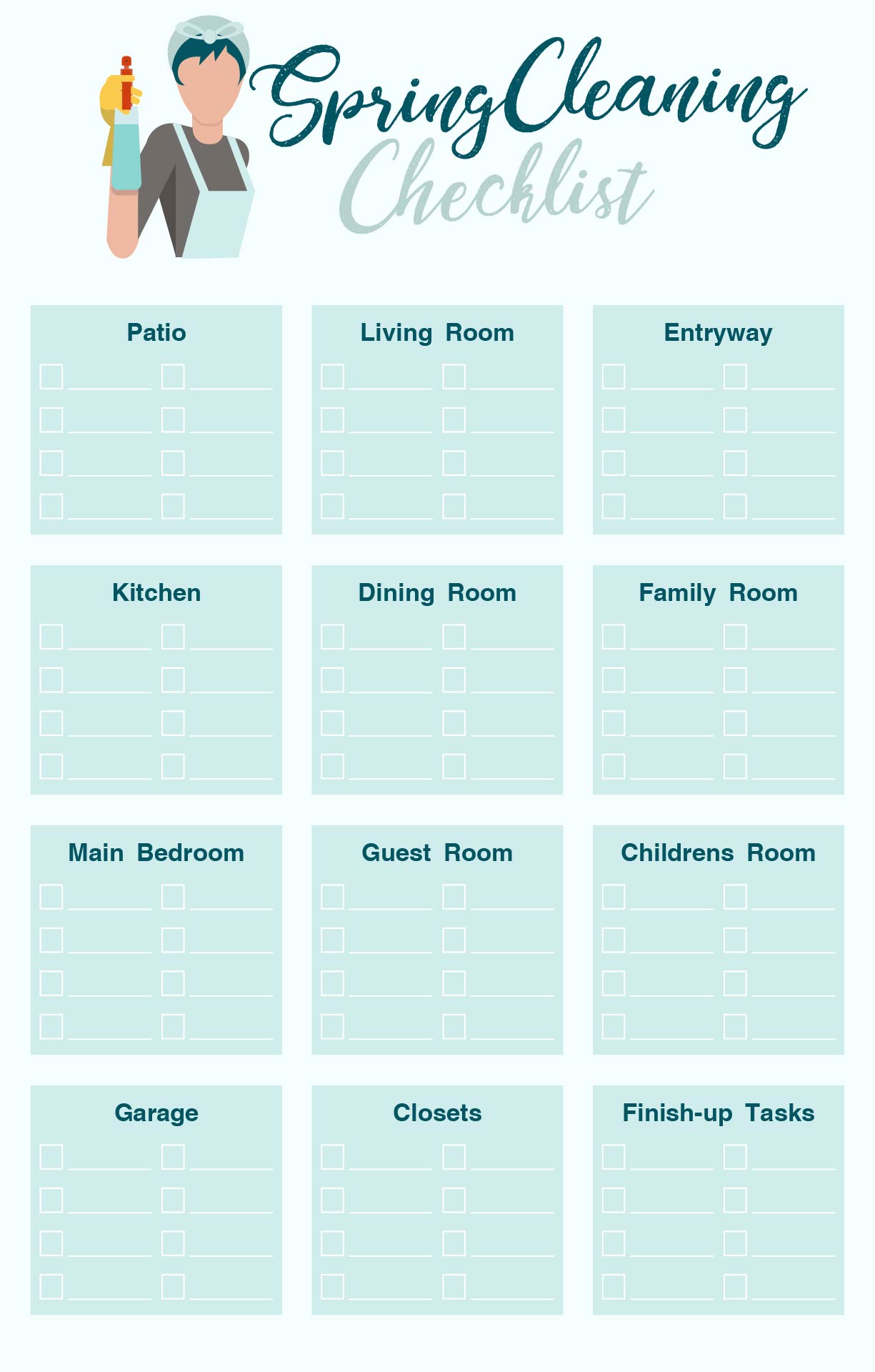 House Cleaning Checklist Room by Room