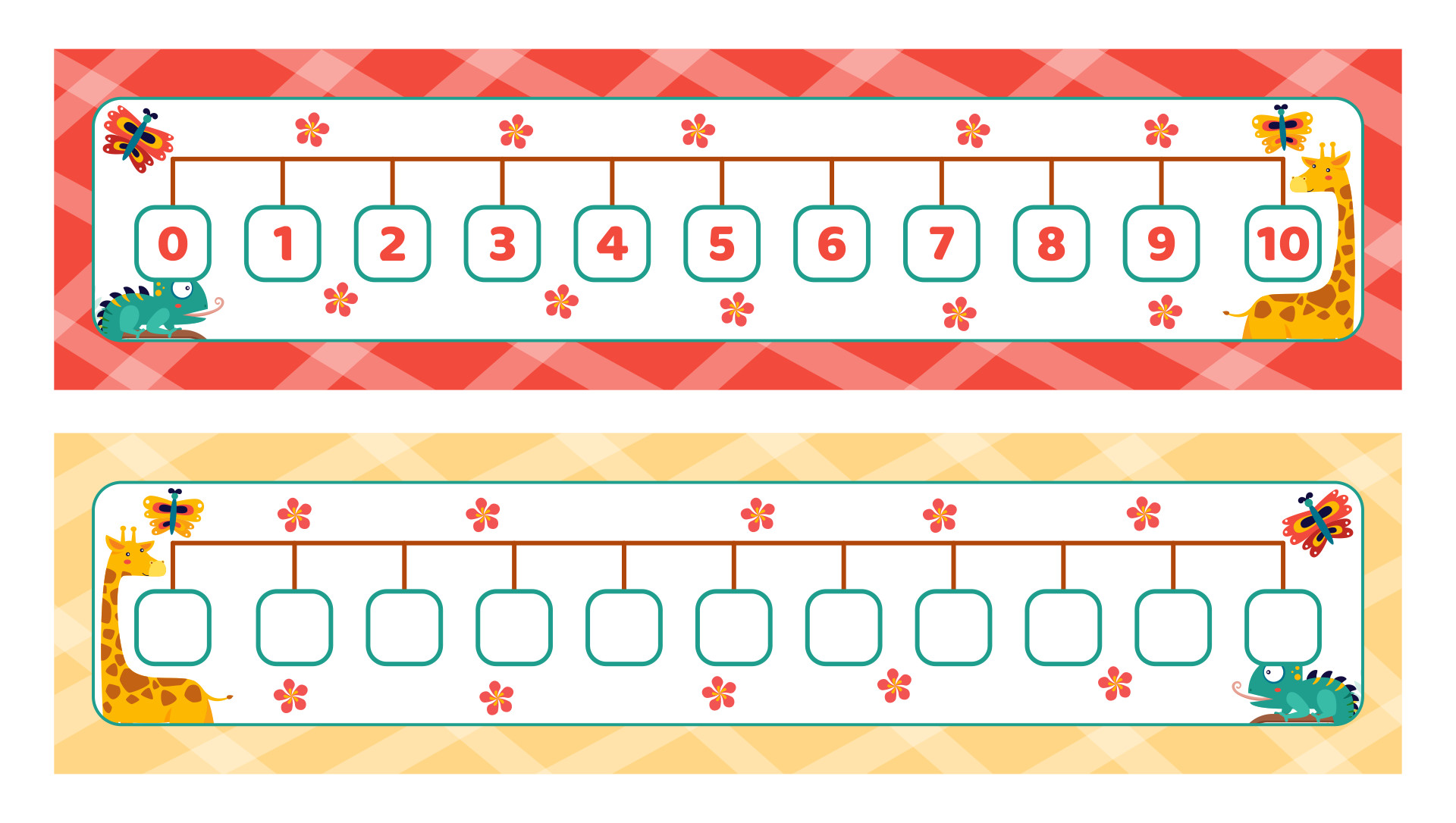 Number Line Template 0 10