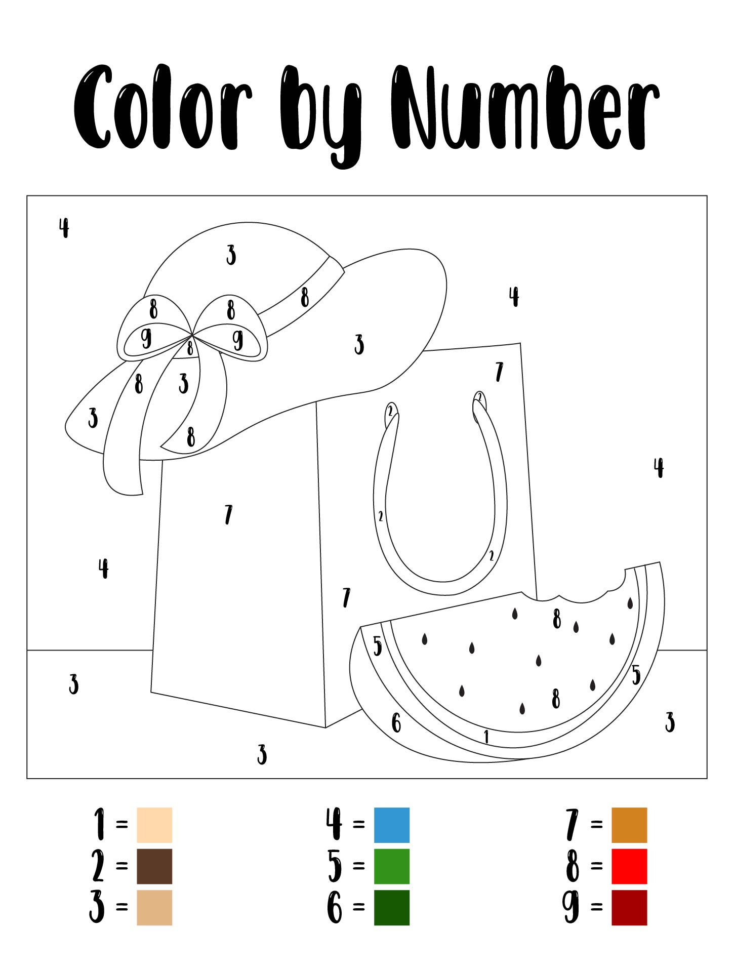 Color by Number Printables
