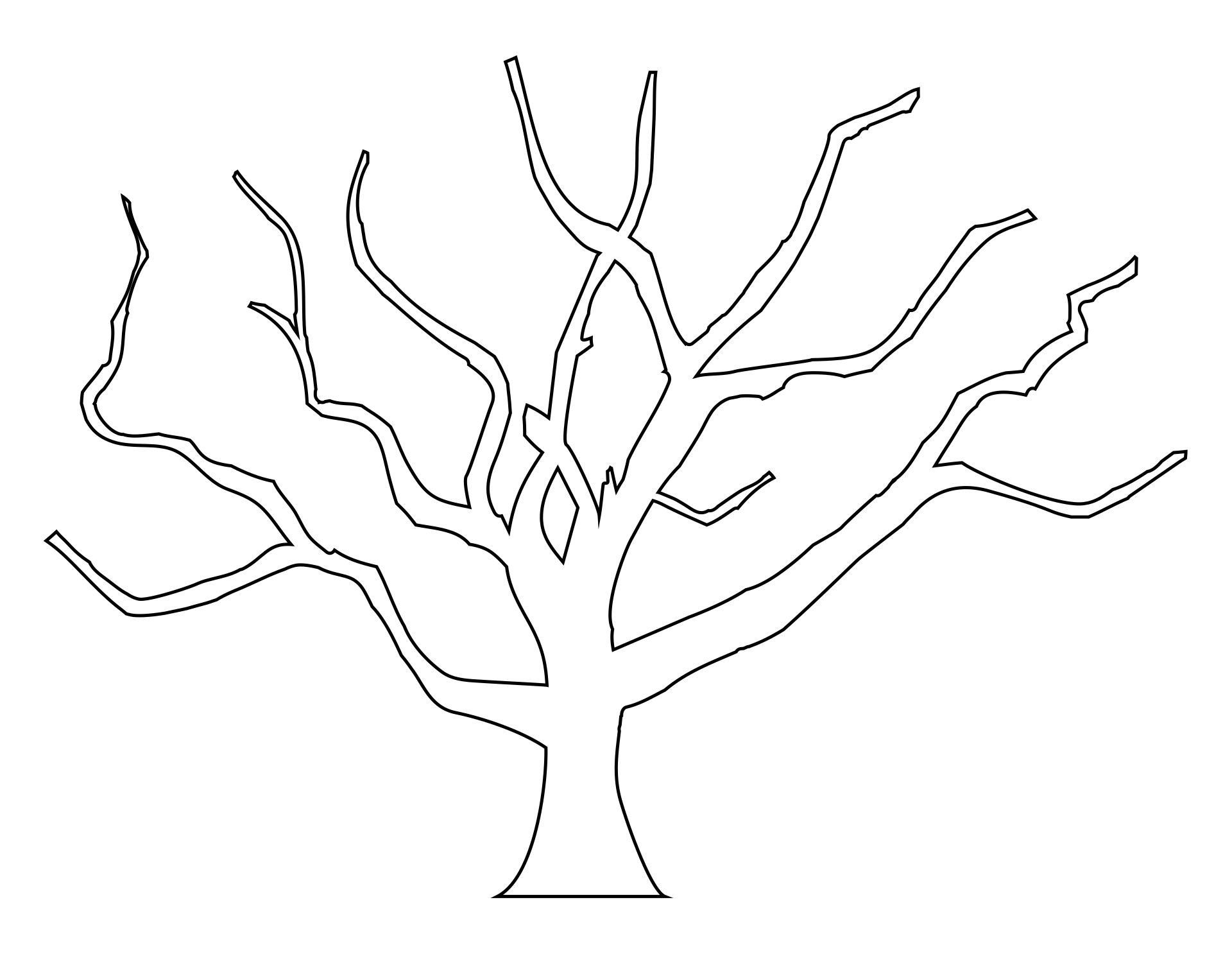 tree trunk coloring page