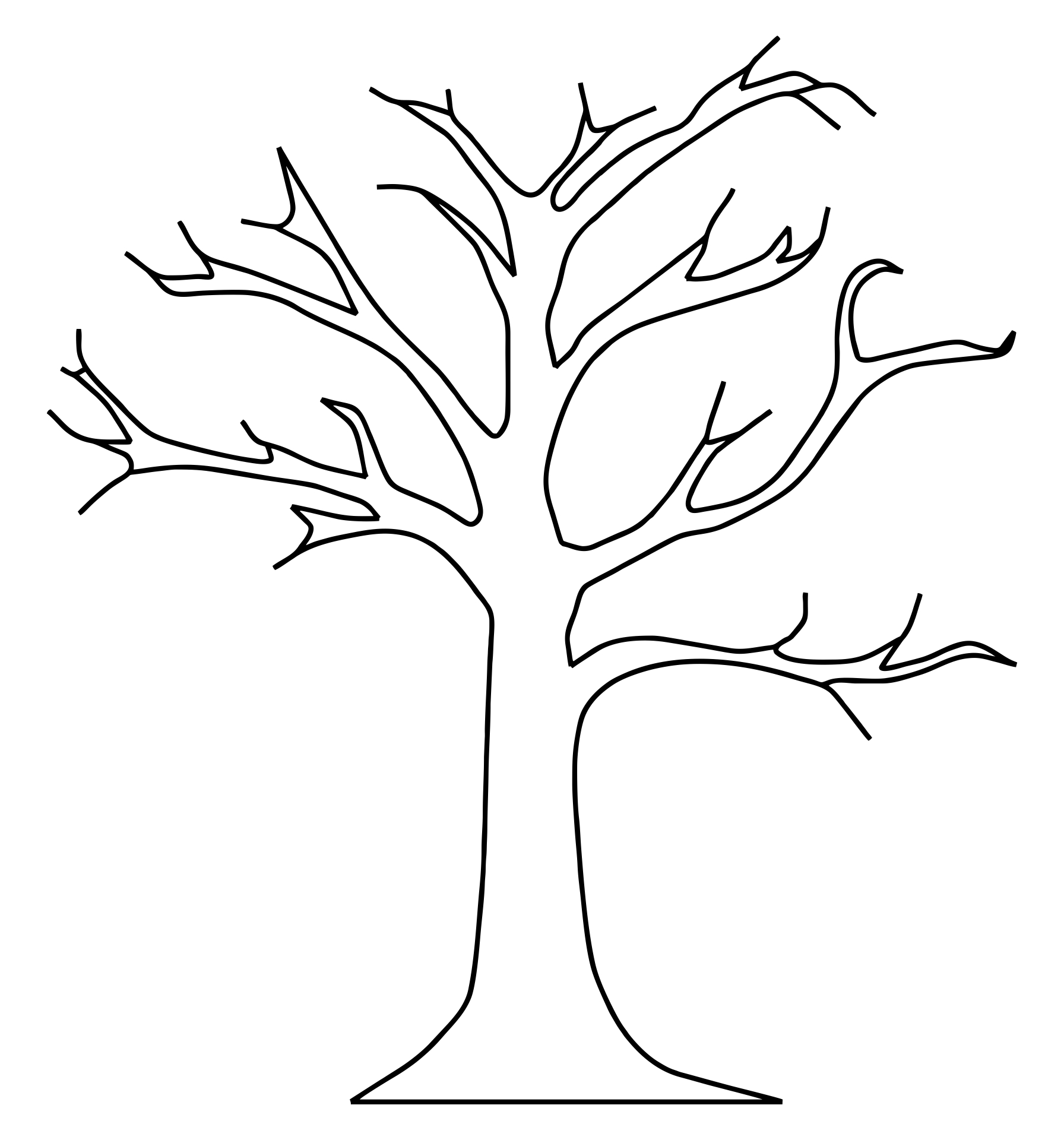 Tree Trunk Coloring Page Pattern