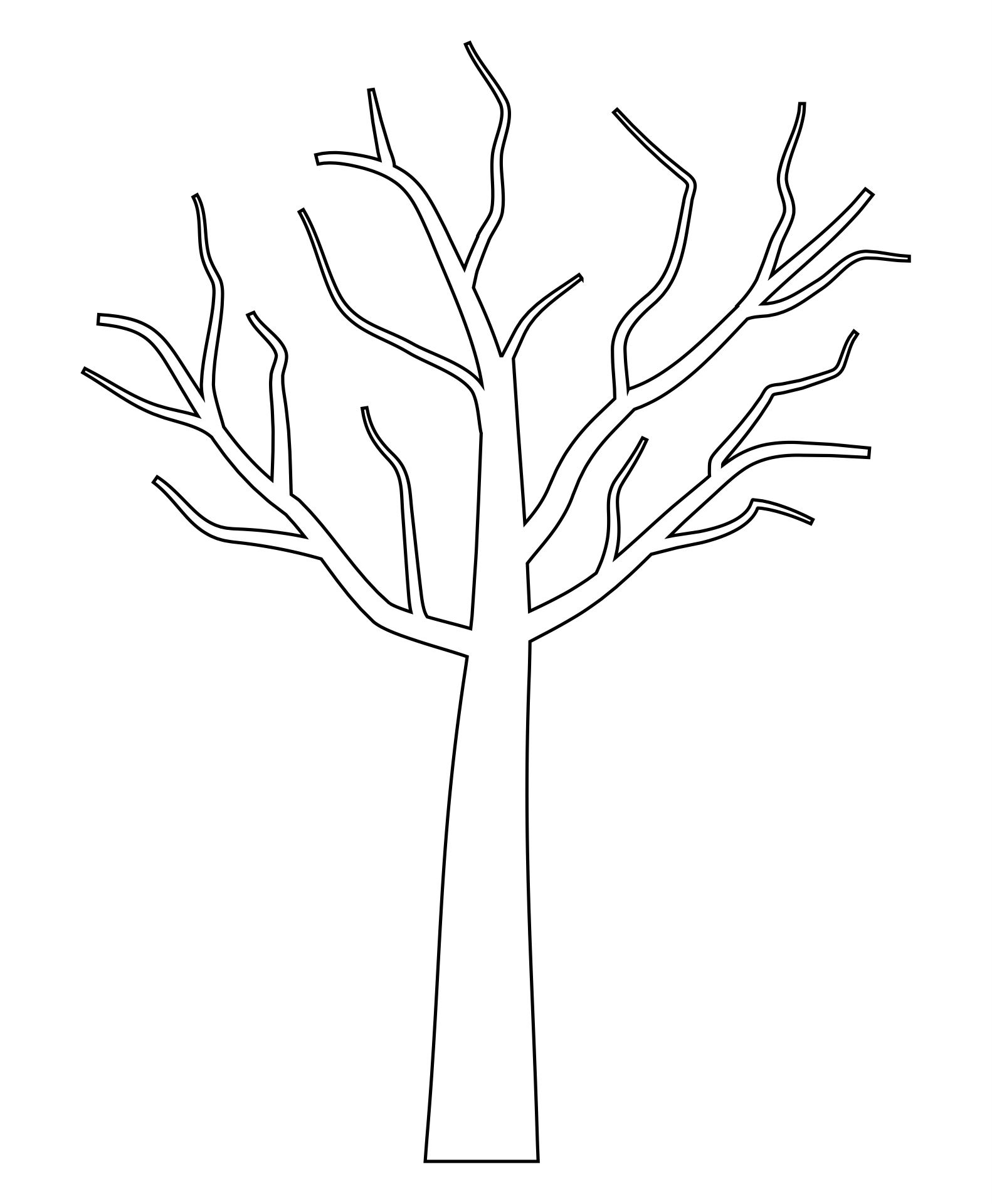 Tree with Branches Template