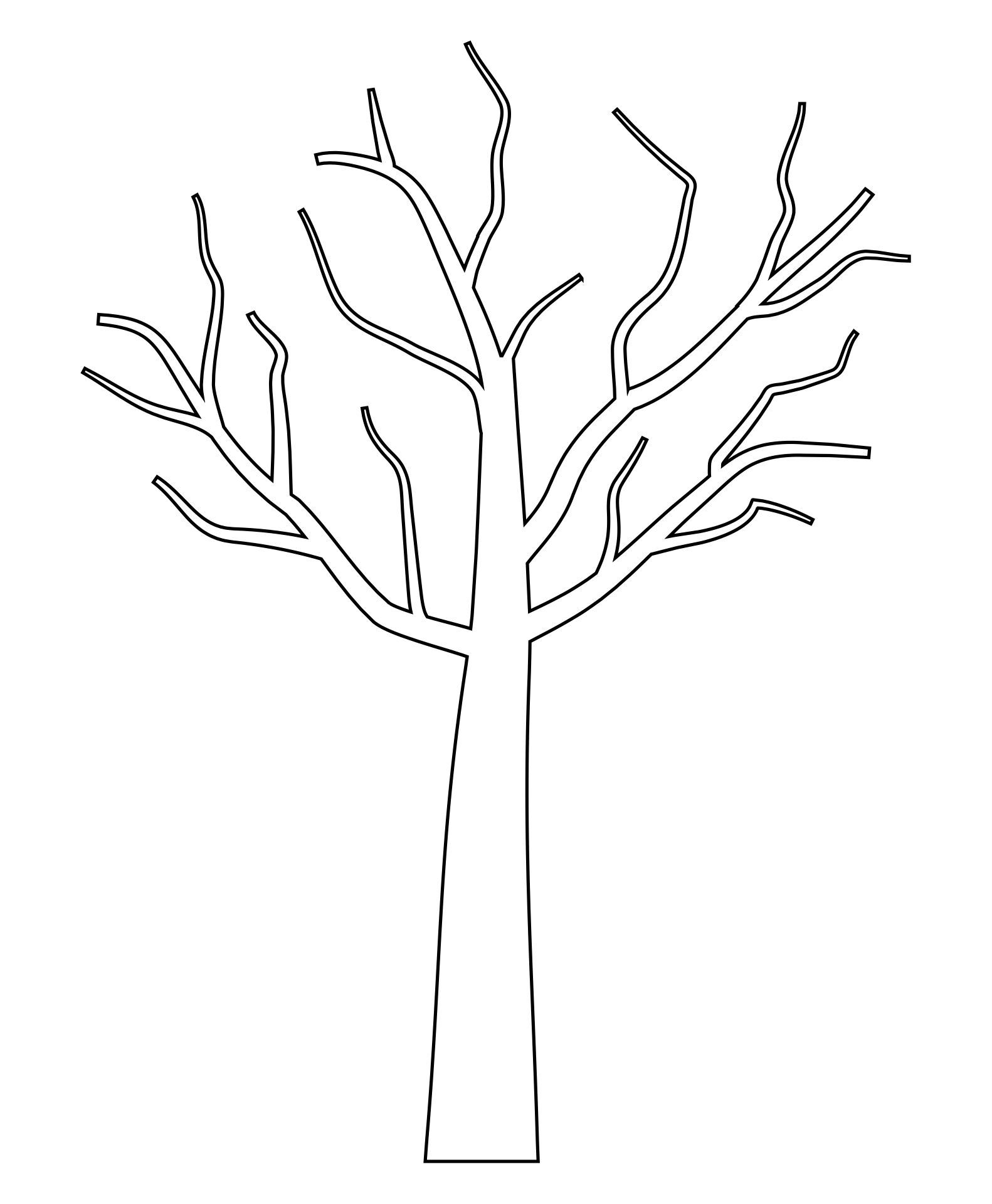 Template Of A Tree With Branches