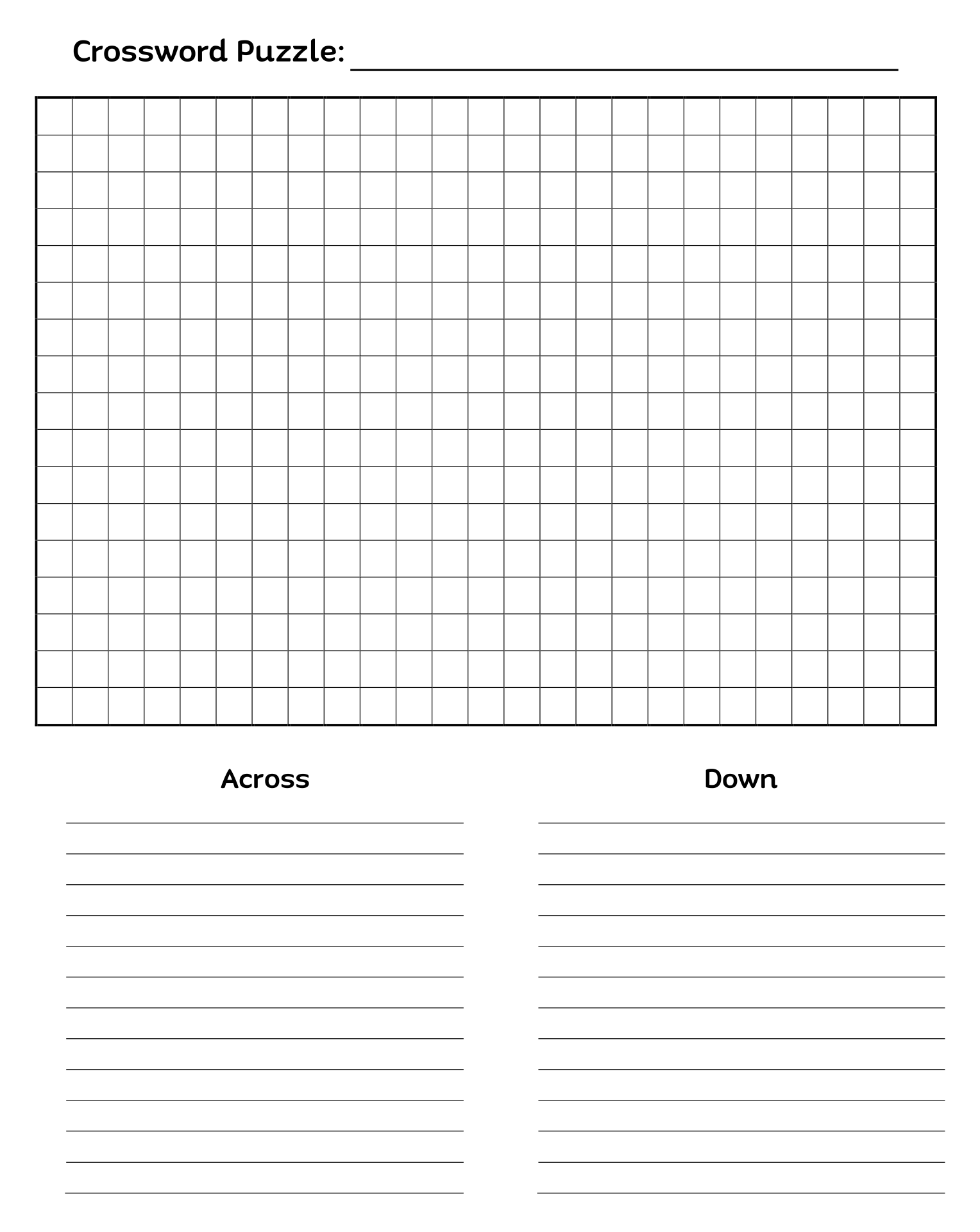 20 Best Blank Word Search Puzzles Printable - printablee.com Regarding Blank Word Search Template Free