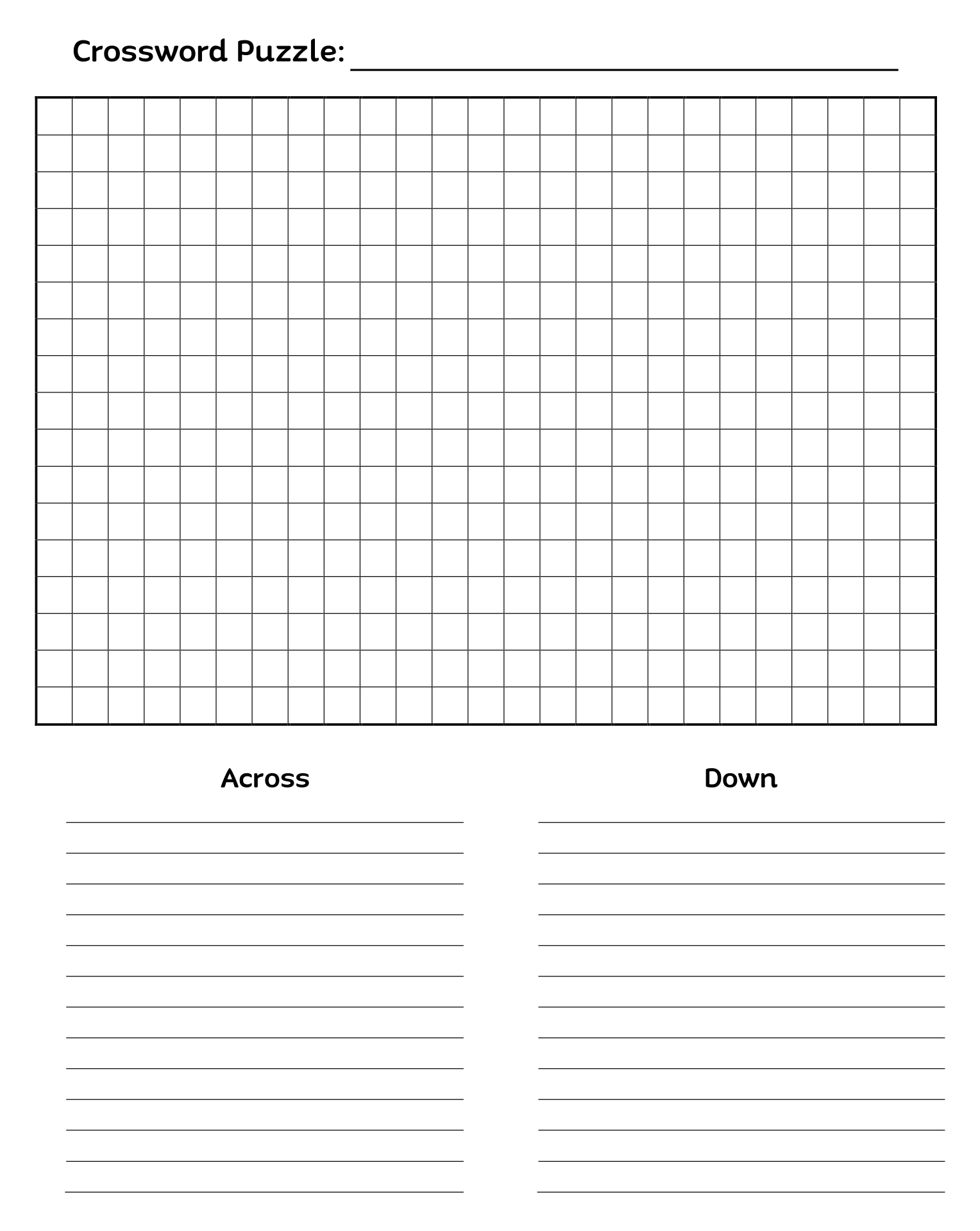 22 Best Blank Word Search Puzzles Printable - printablee.com For Blank Word Search Template Free