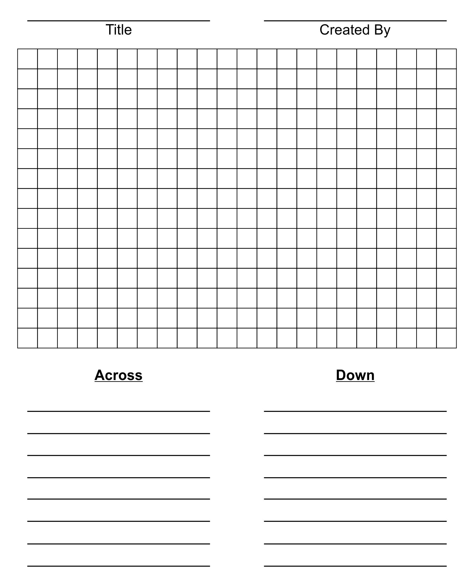 22 Best Blank Word Search Puzzles Printable - printablee.com With Blank Word Search Template Free