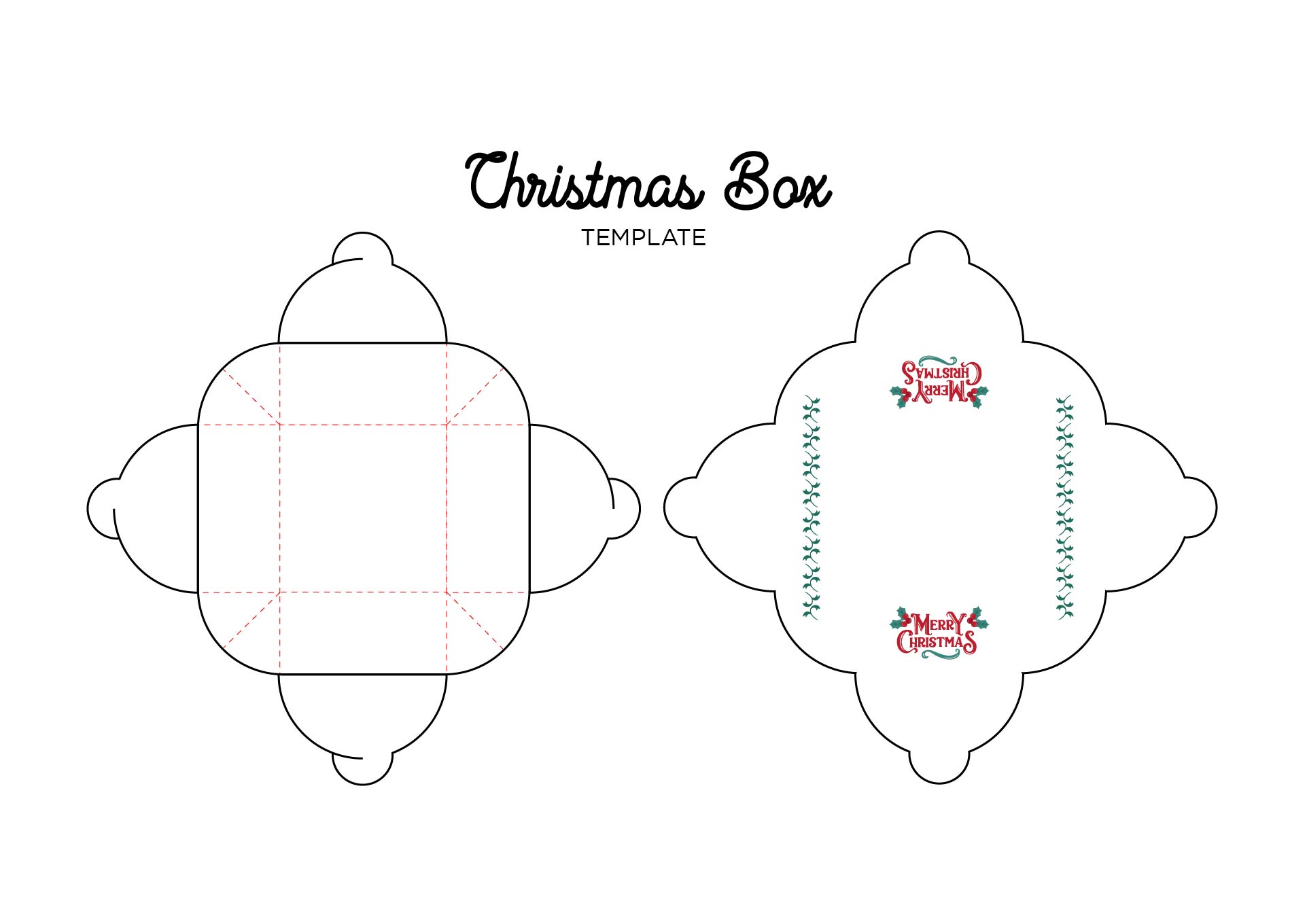 Christmas Box Template Printable