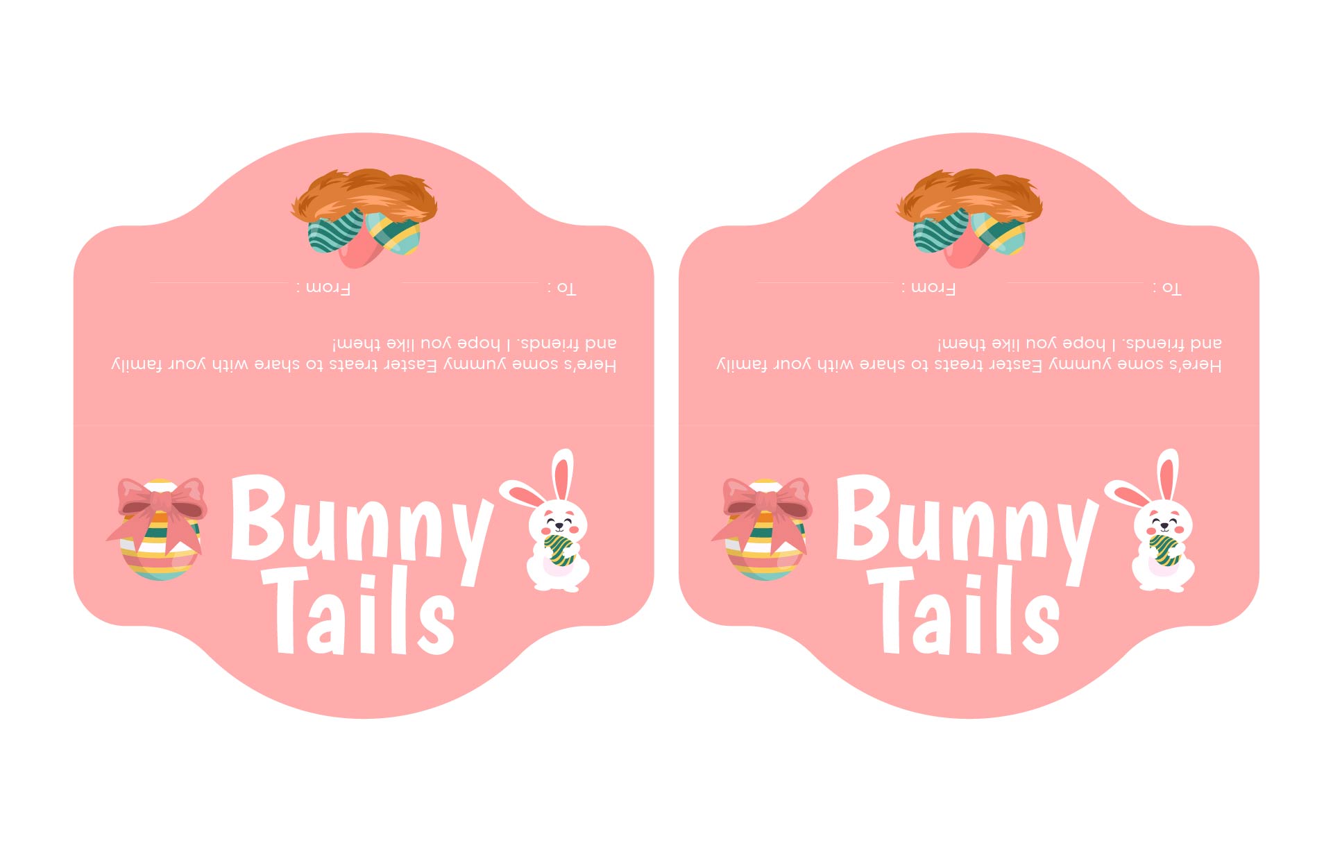 Easter Bunny Tails Bag Toppers Printable