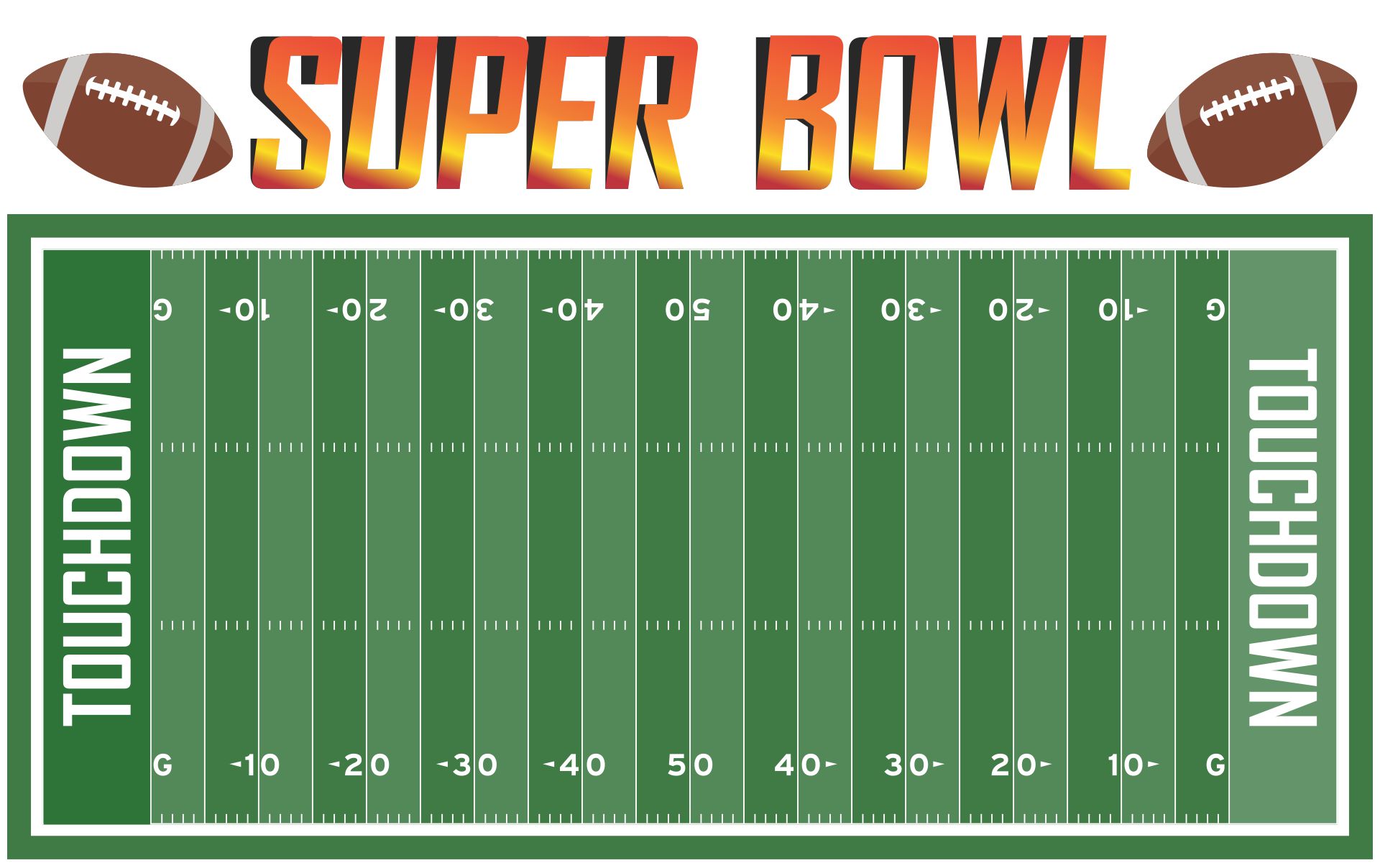 23 Best Free Printable Football Field - printablee.com For Blank Football Field Template