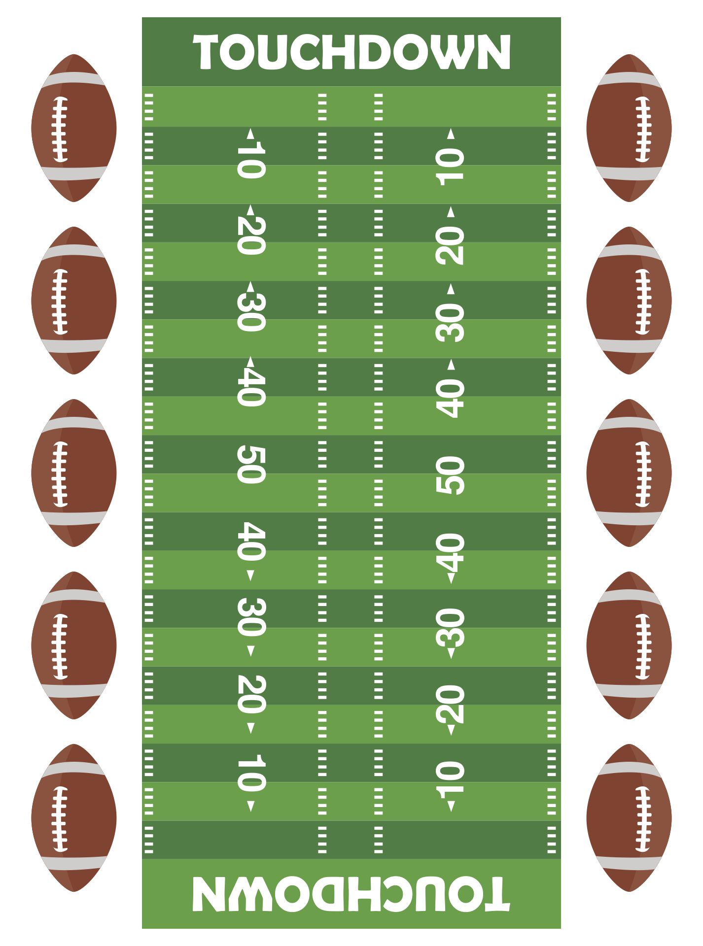 Football Field Layout Template