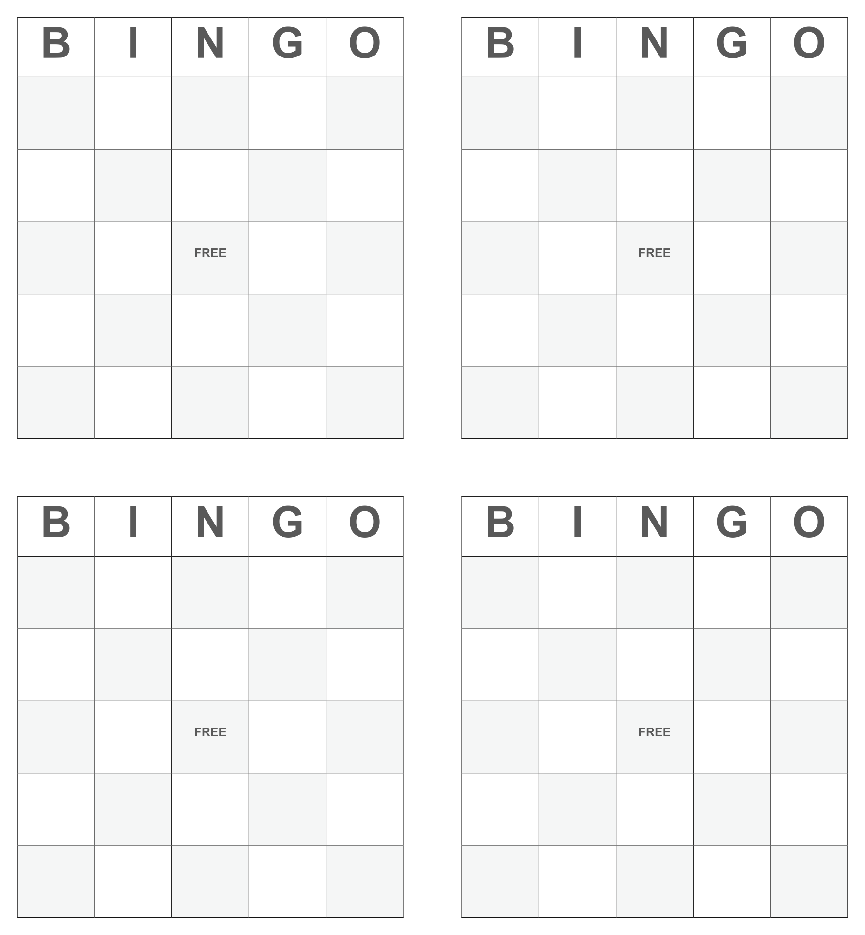 Printable Blank Bingo Sheets Wwwanize365