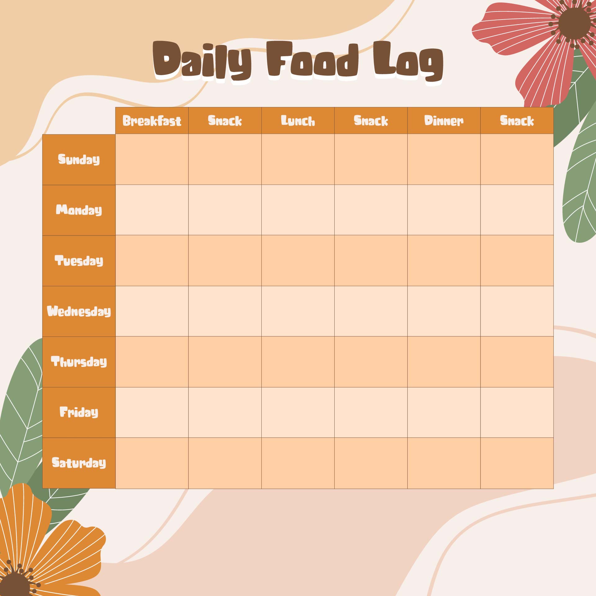  Printable Weight Loss Logs