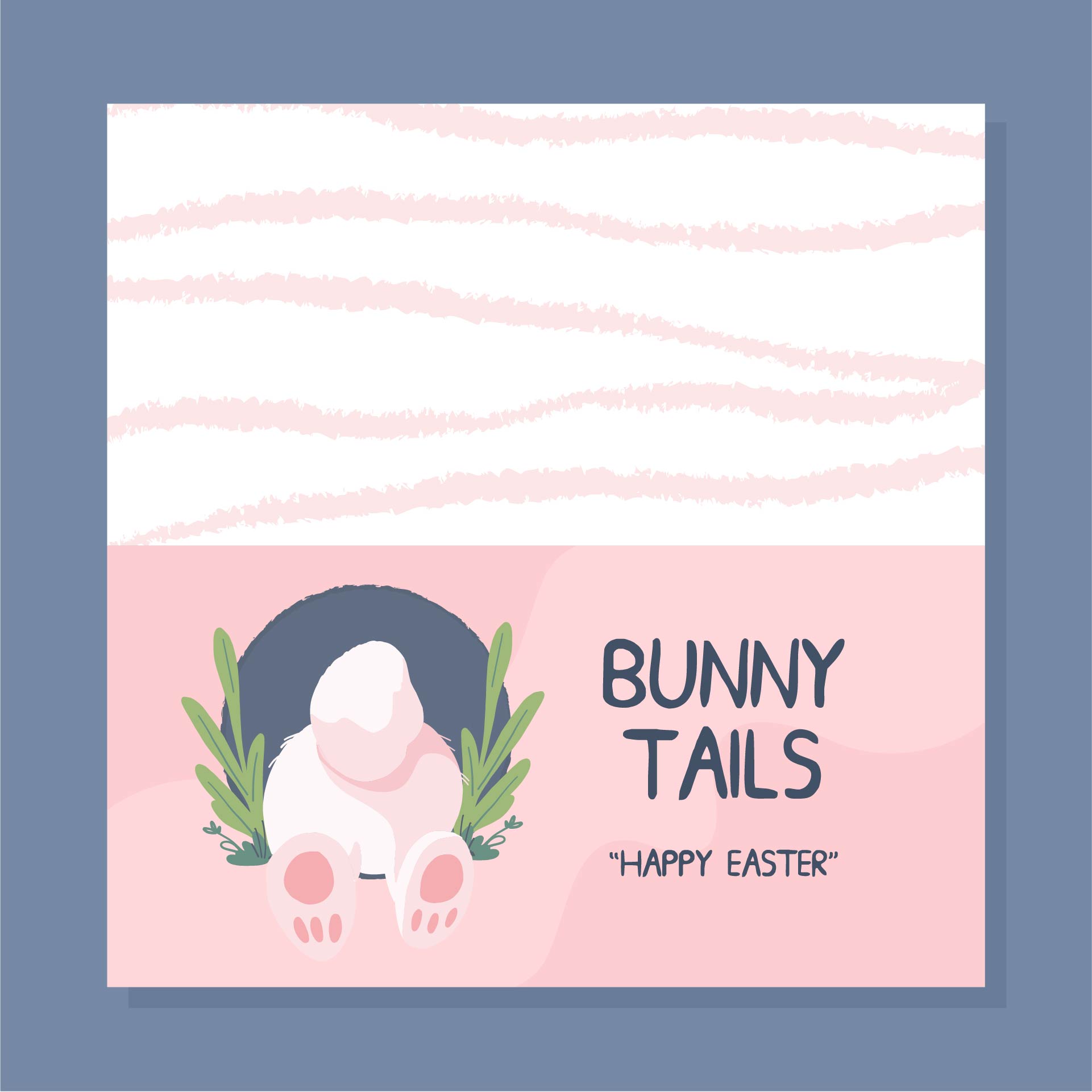 Printable Easter Bunny Tails in a Hole