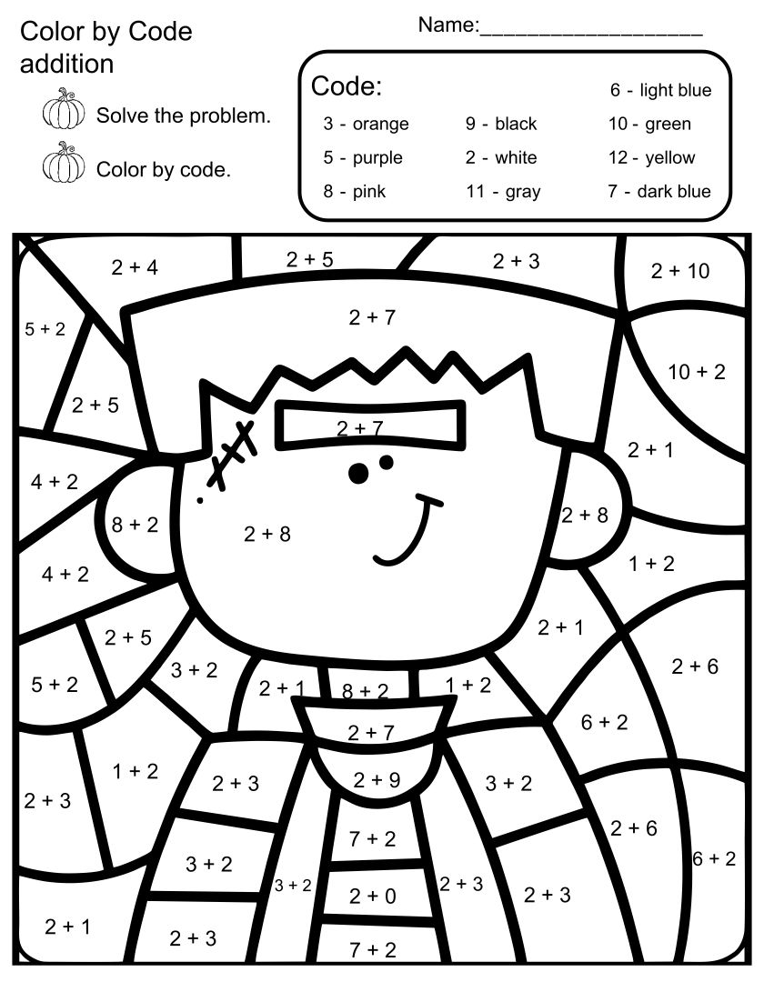 No Prep Halloween Math Worksheets For 2nd Grade By Just One 2nd Tpt 