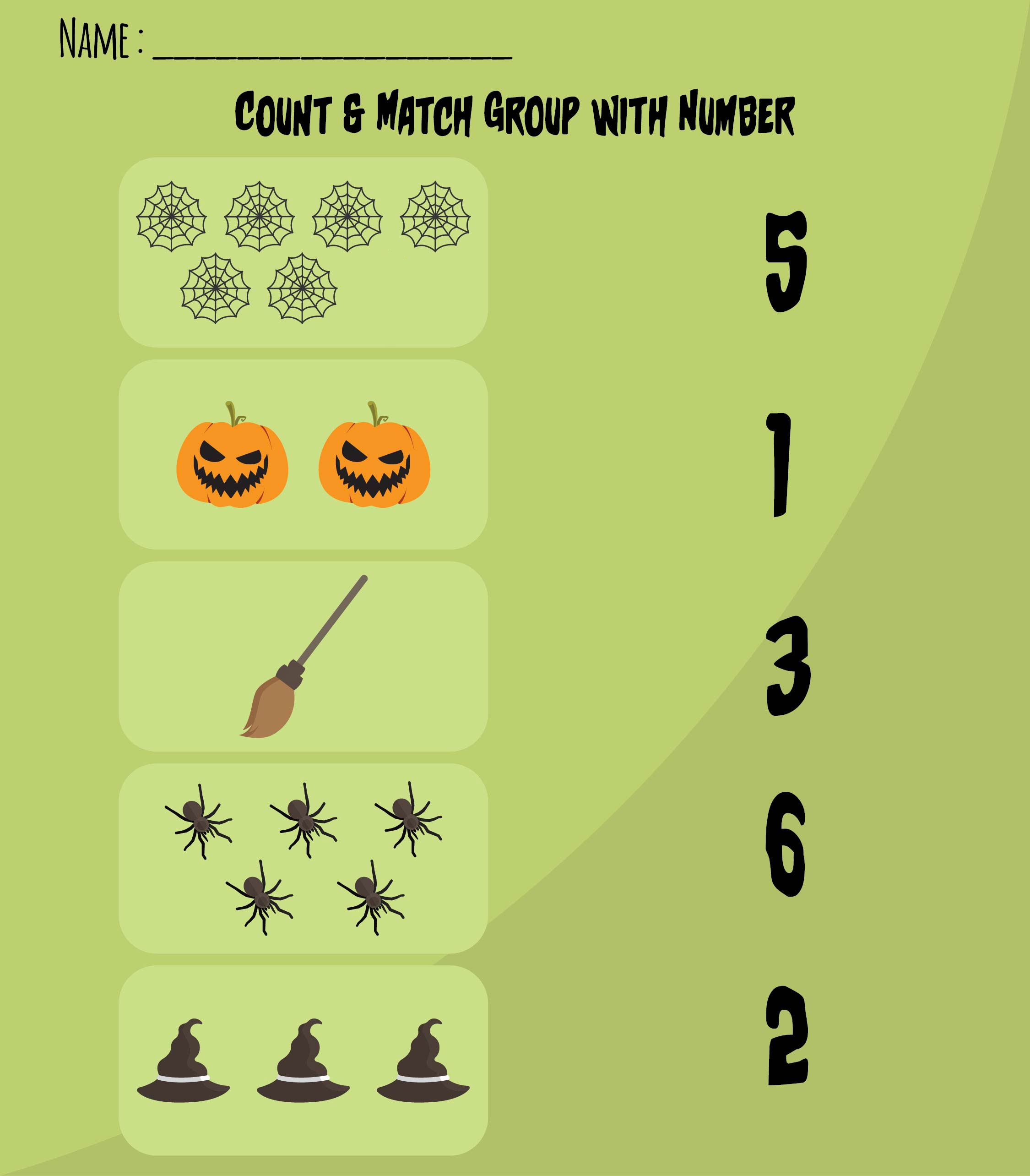 Printable Halloween Math Worksheets for Kids