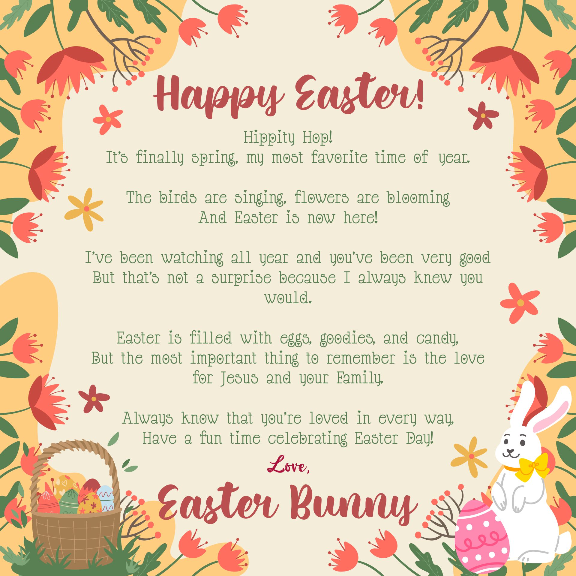 Printable Easter Flowers