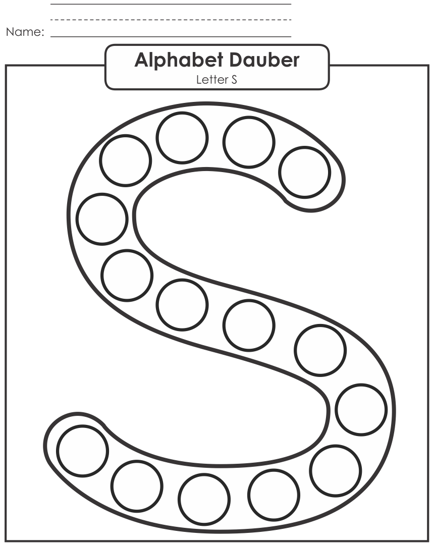 Free Printable Letter S Worksheet