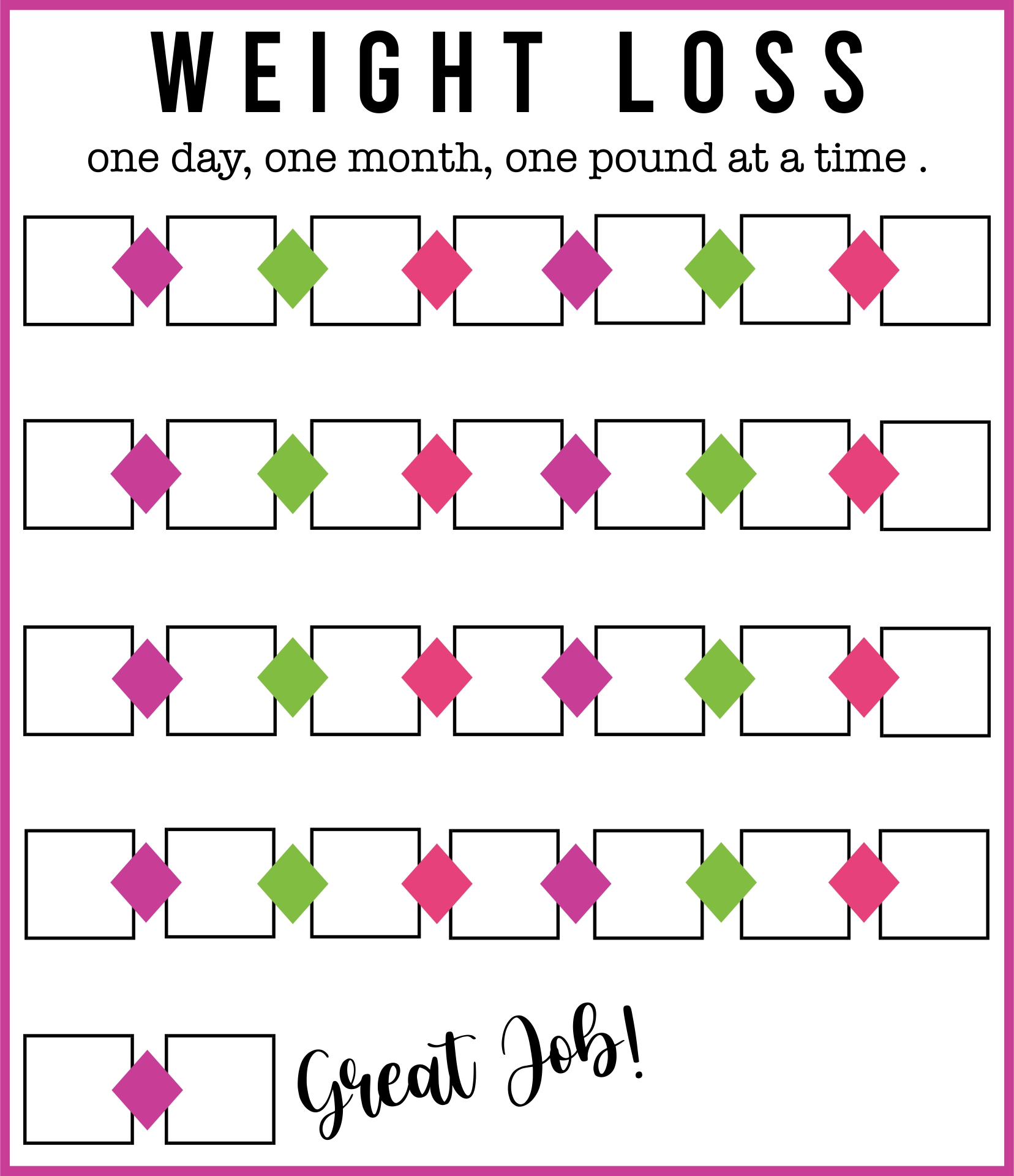 Printable Weight Loss Planner