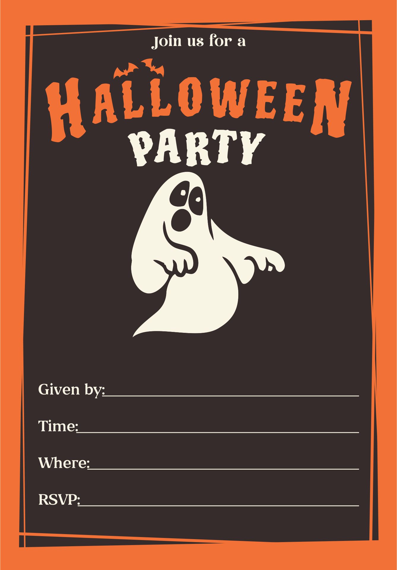 Halloween Party Invitation Templates Printable Free