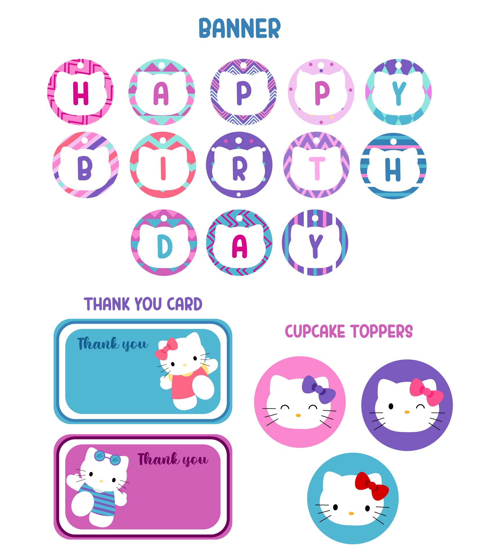 Hello Kitty Birthday Party Printables
