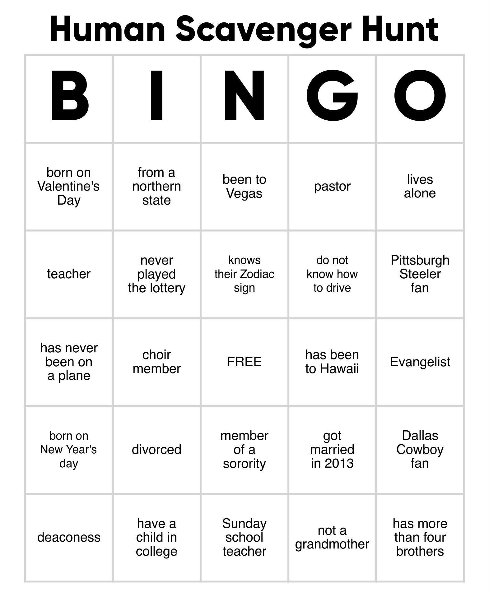 20 Best Printable Human Bingo Templates Pdf For Free At Printablee