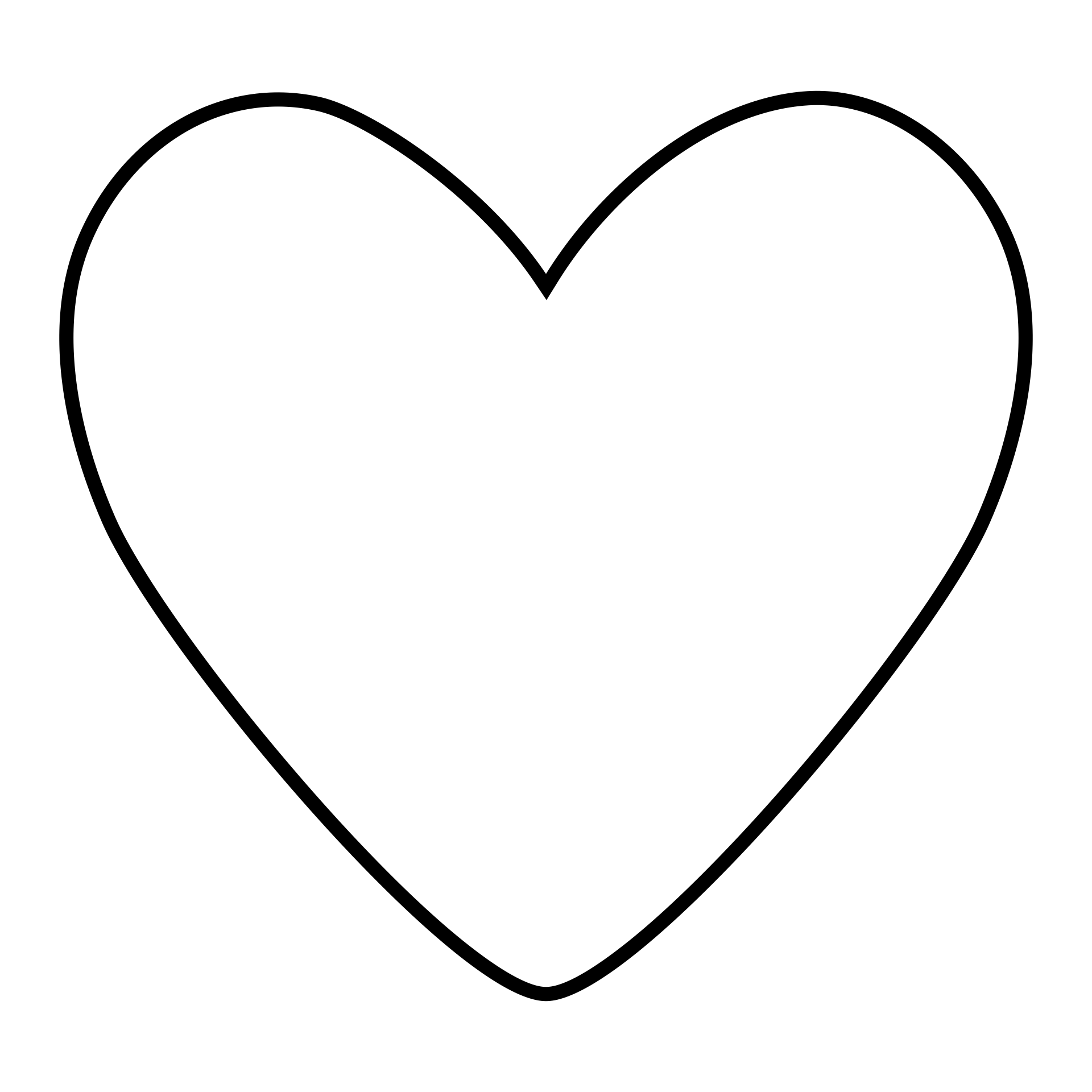 Large Heart Stencil Template