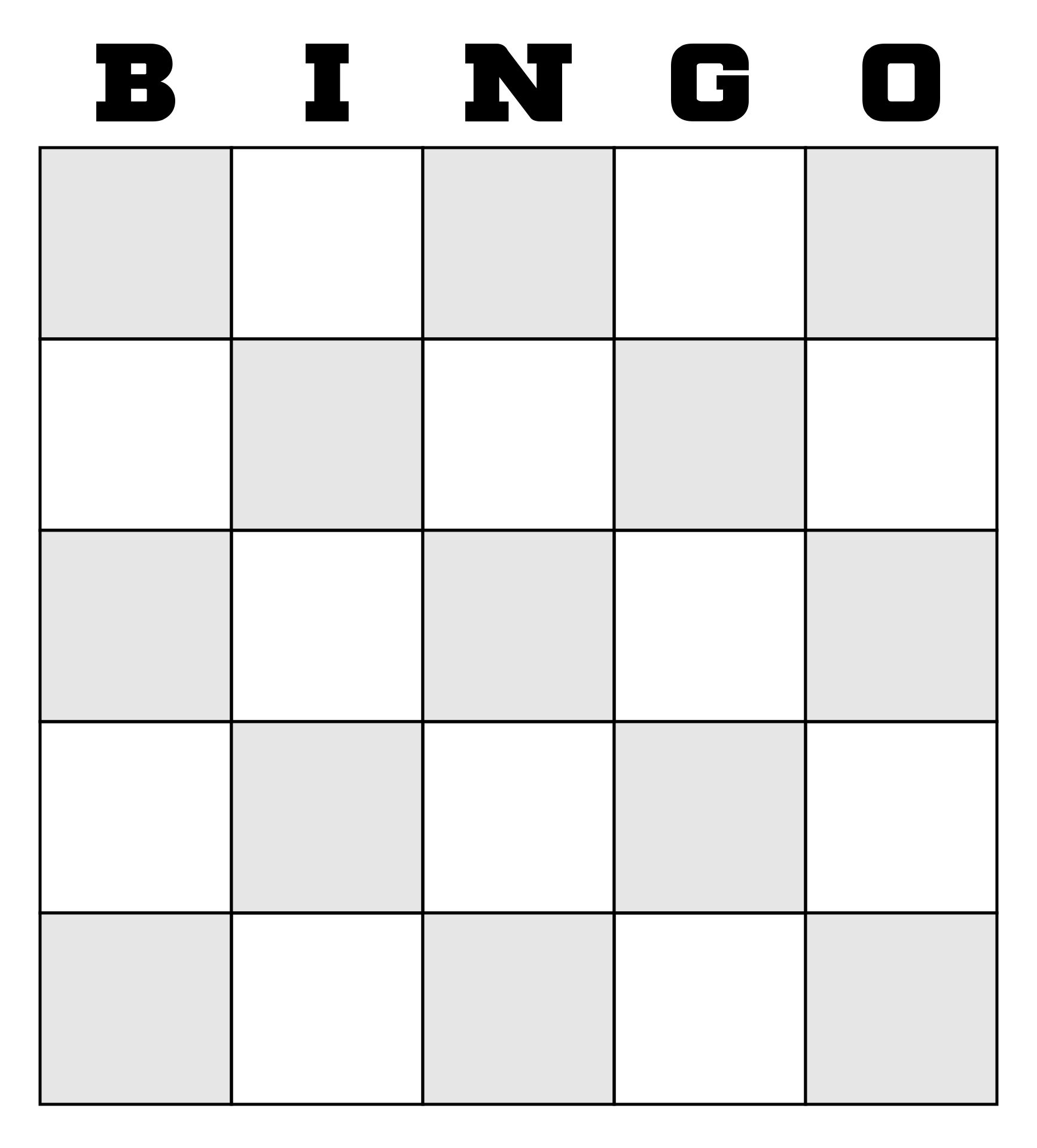 Printable Blank Bingo Sheets Wwwanize365