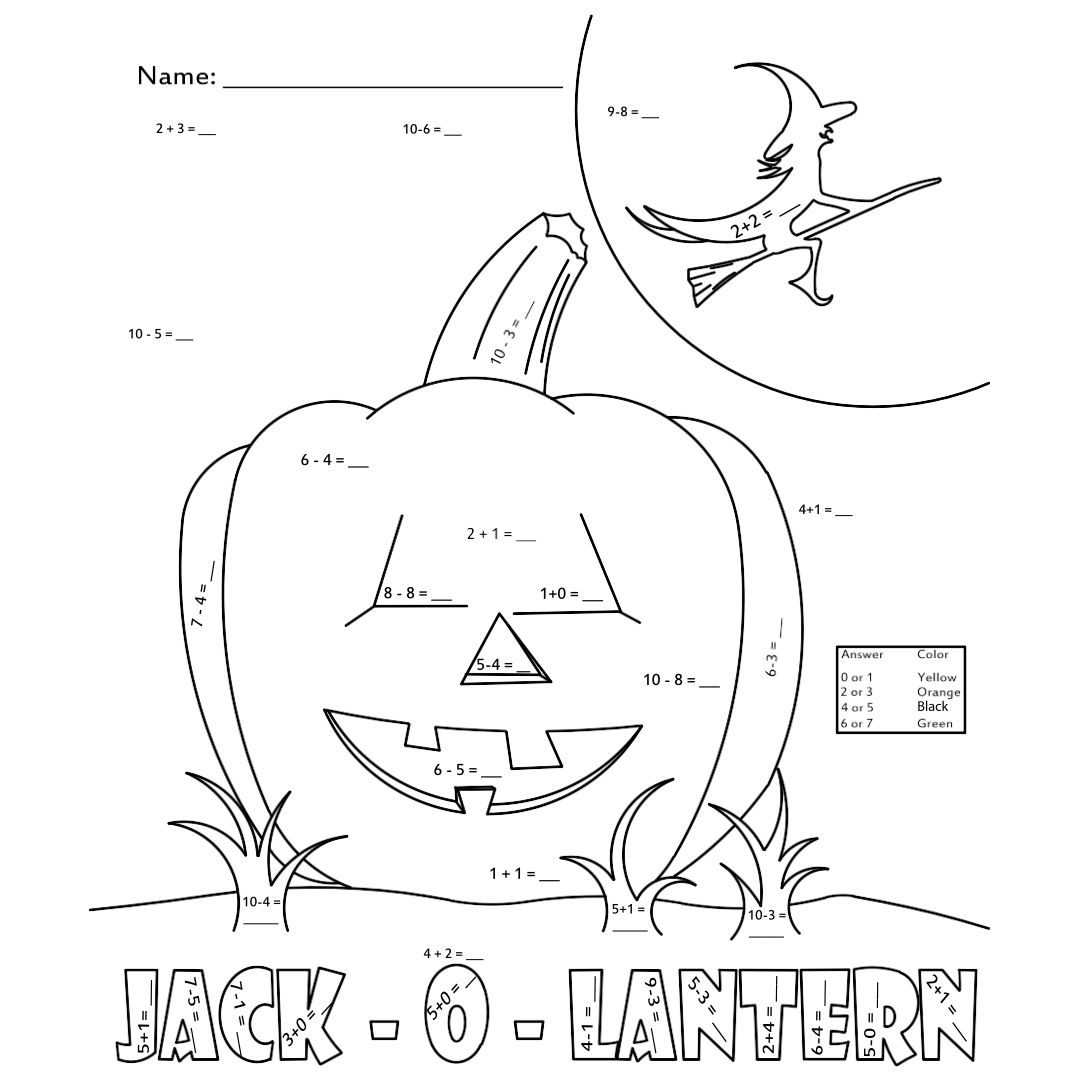  Printable Halloween Math Activities