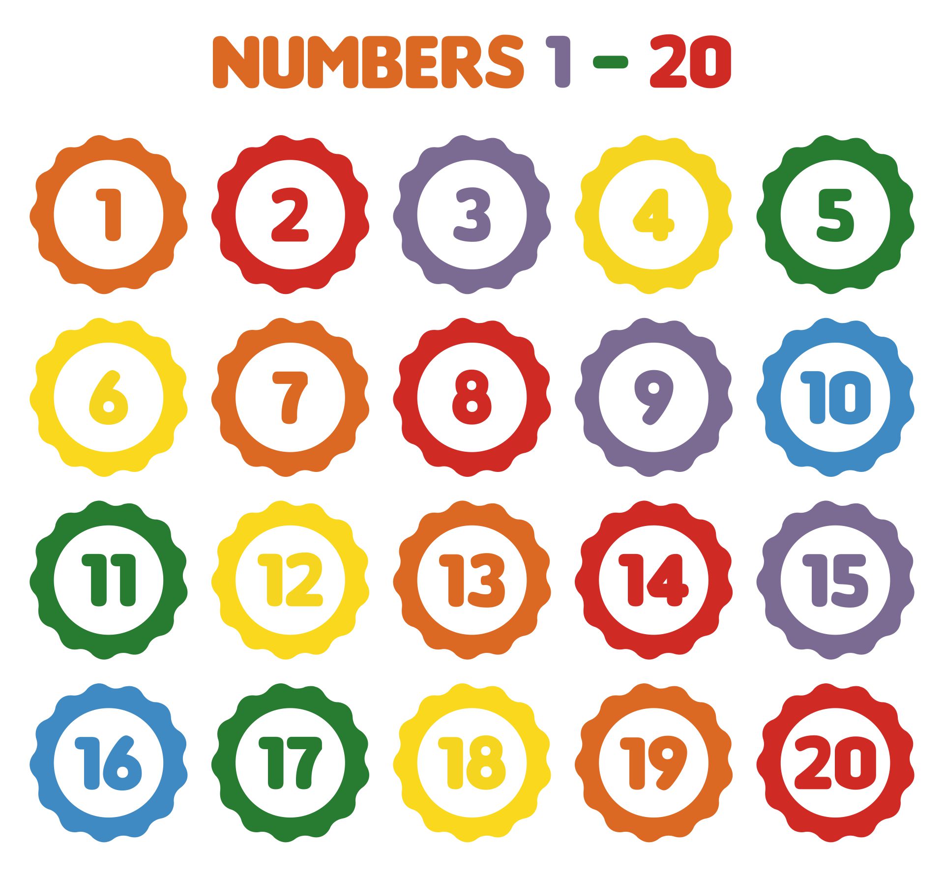Printable Numbers 1 20