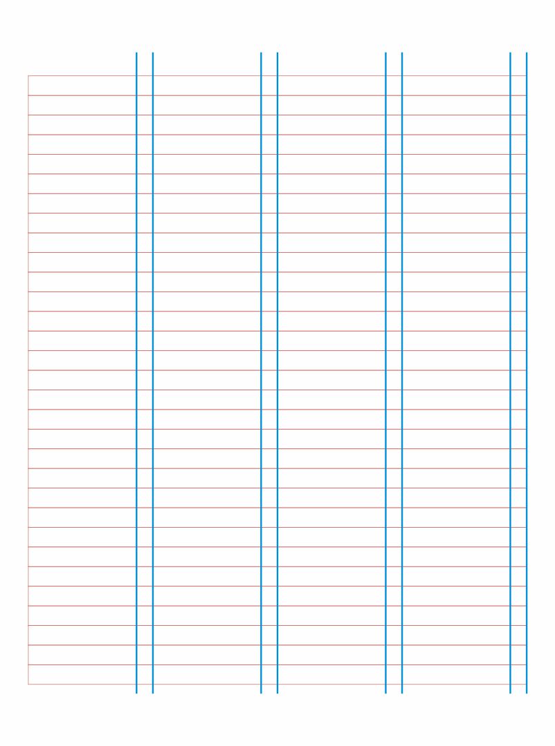 Printable Spreadsheets with Columns and Rows